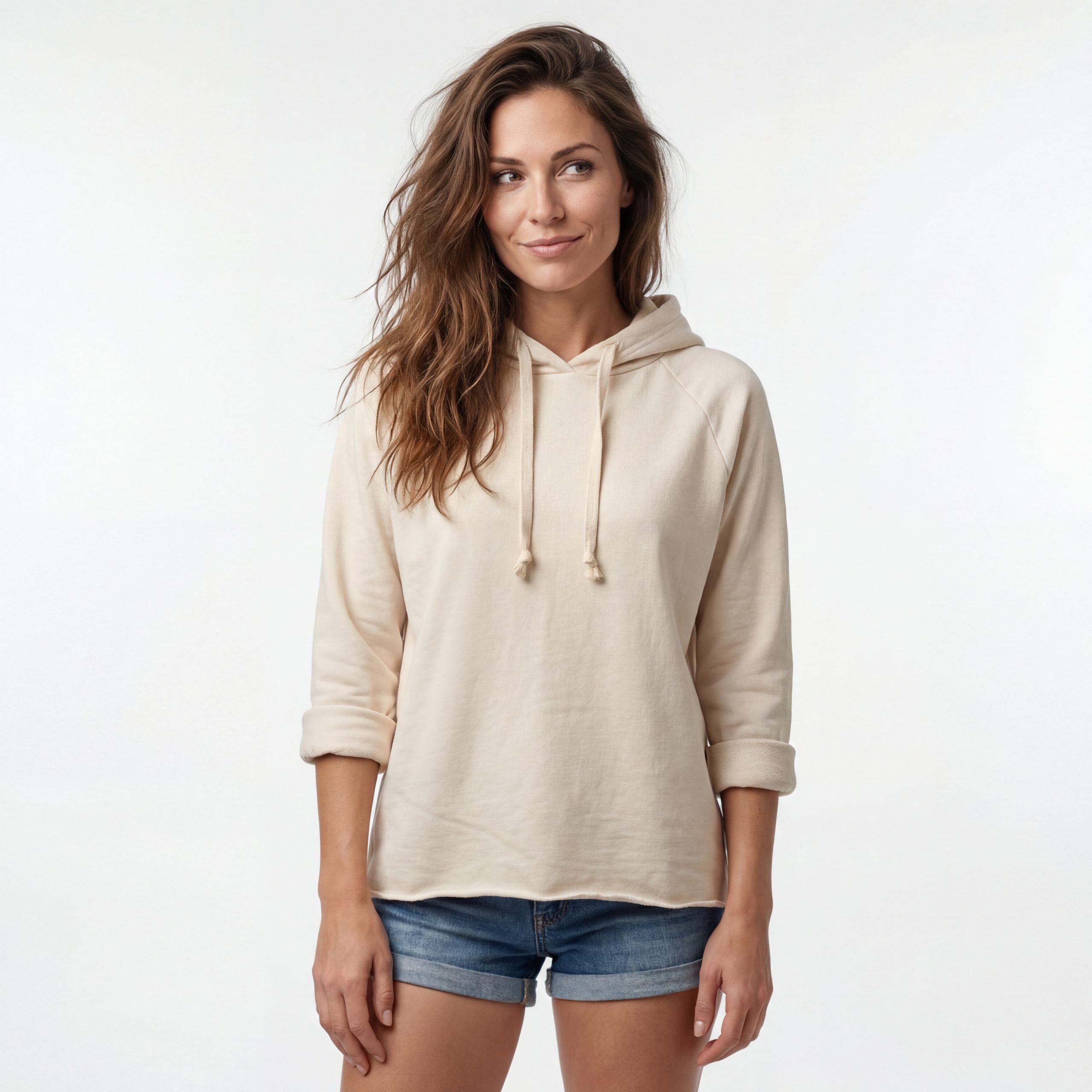 OriginalYou Sweatshirt Damen Langarmshirt mit Kapuze 100% Baumwolle Strand günstig online kaufen