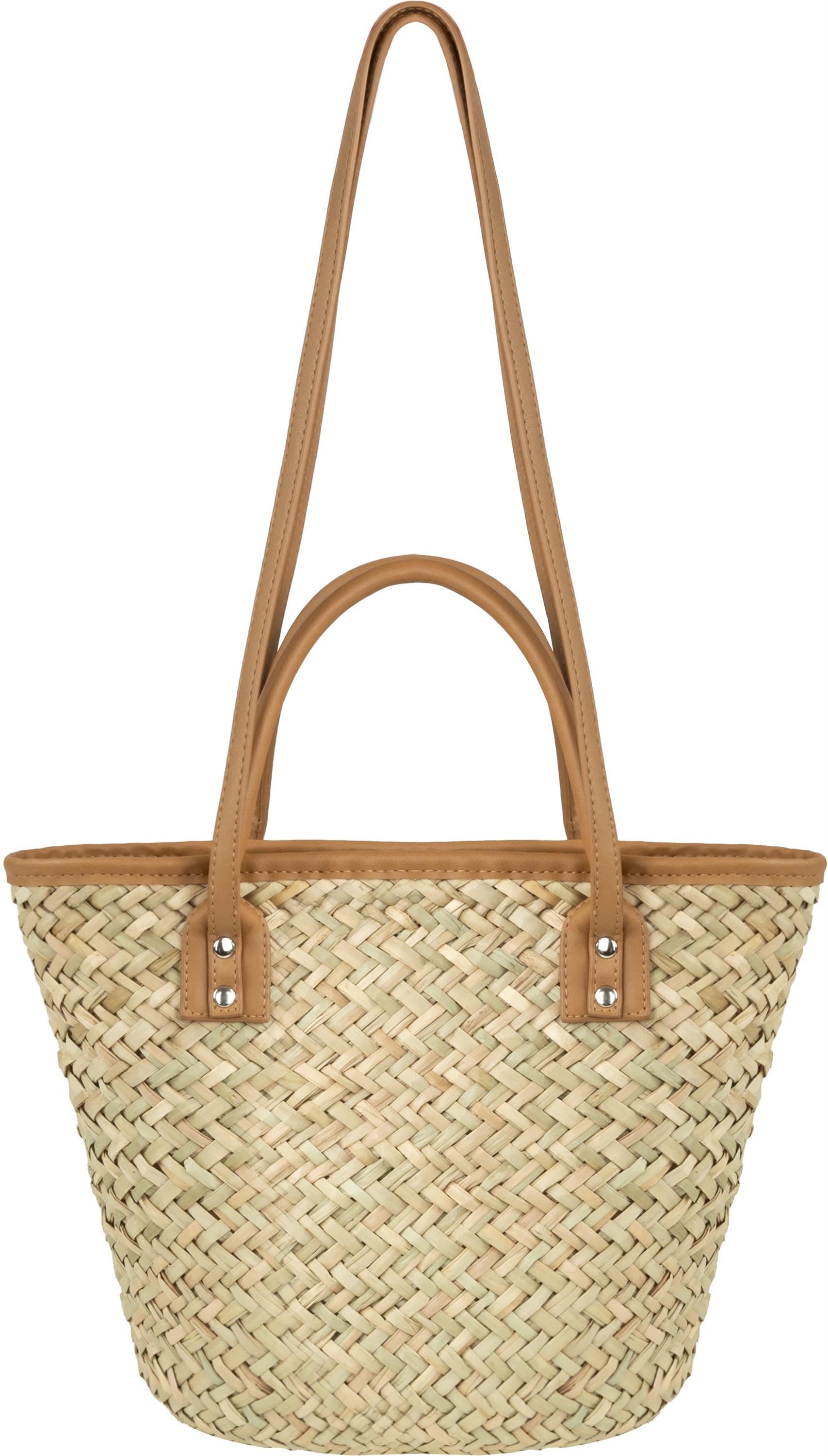 Janice Strandtasche Strohkorb 6 Liter Nabon, Damen Handtasche Sommertasche