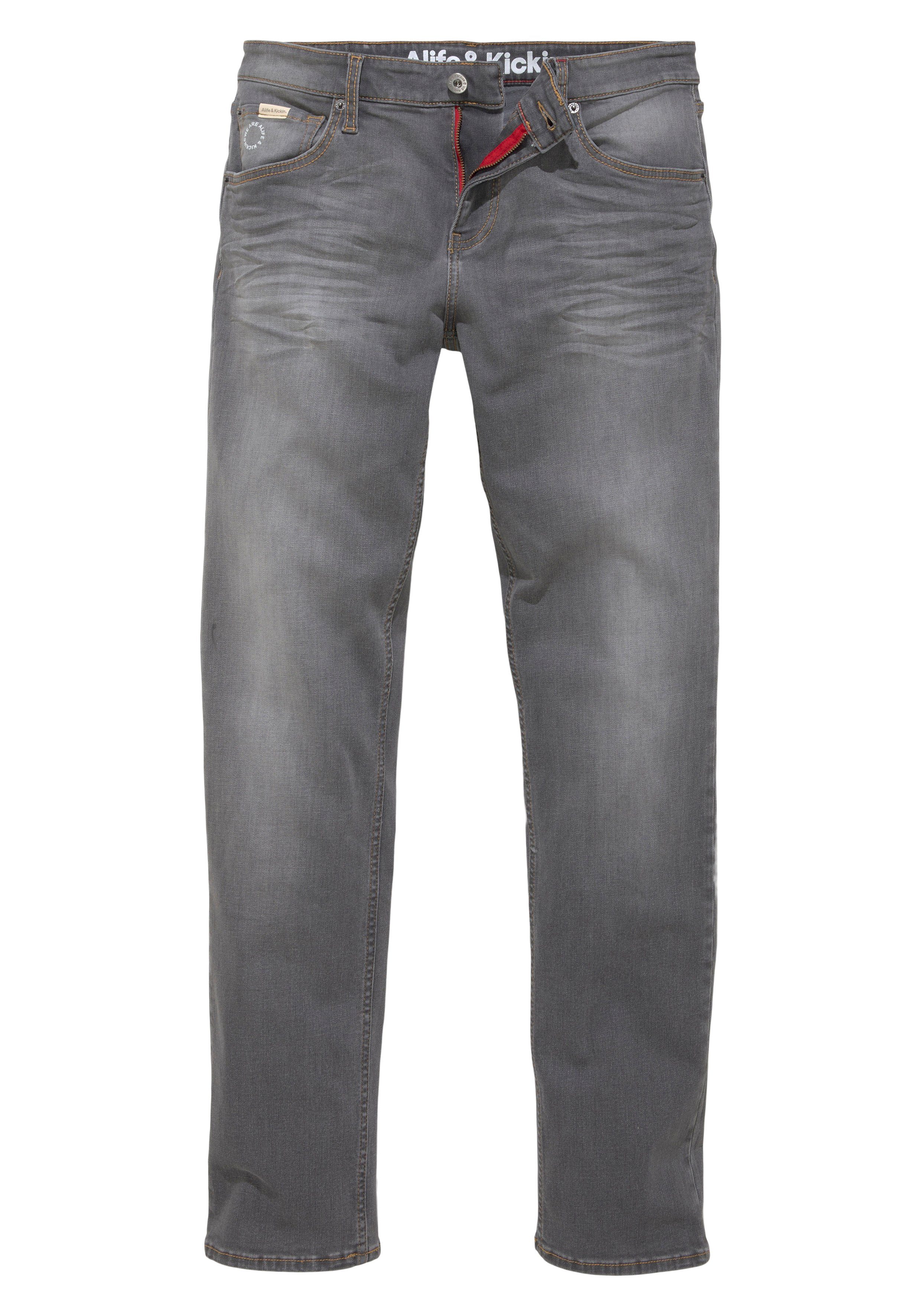 & Wash Ozon Alife wassersparende durch Produktion Ökologische, AlanAK grey dark Straight-Jeans Kickin