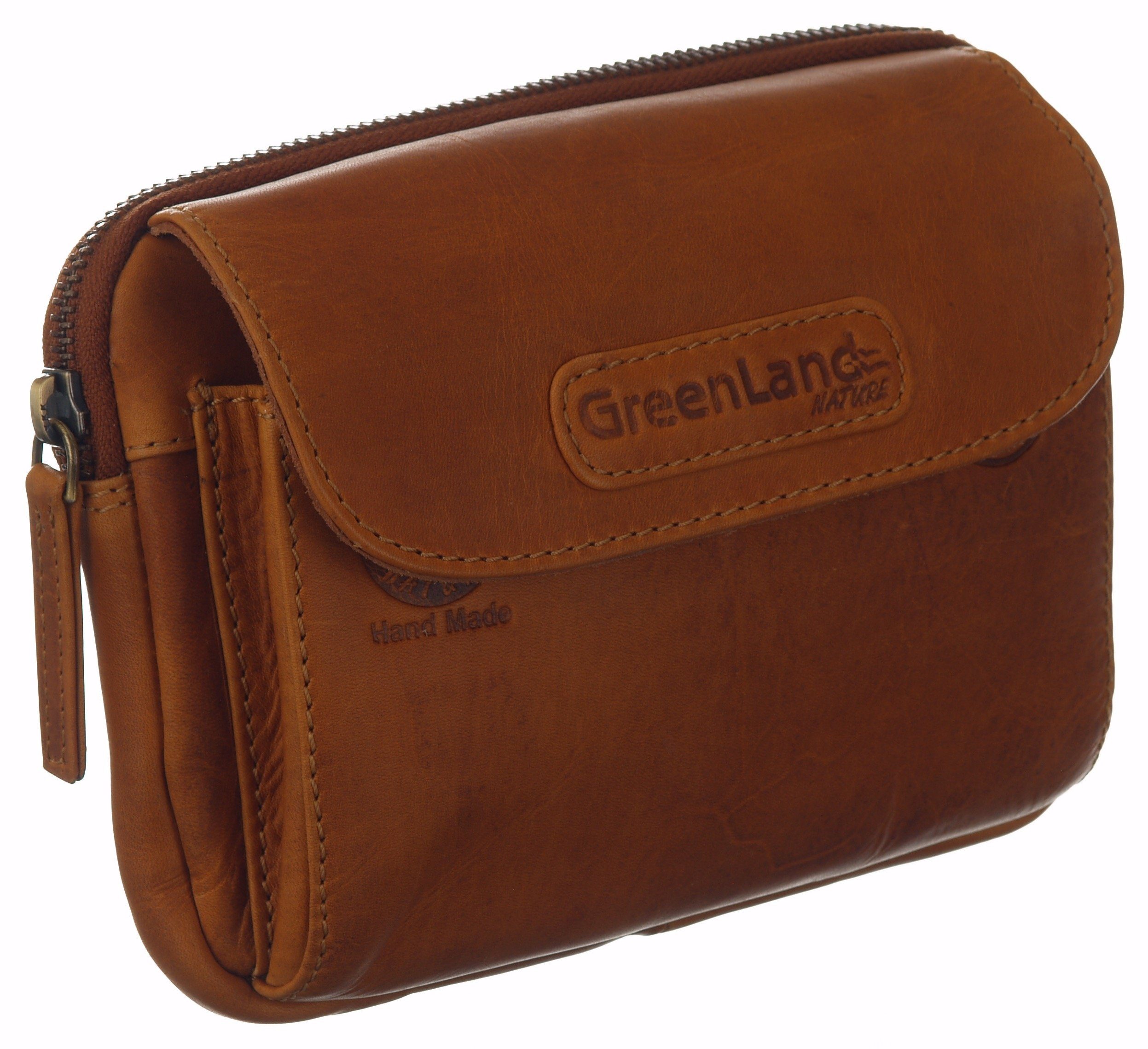 GreenLand Nature Gürteltasche Soft&Safe, aus Kalbsleder mit RFID Technologie