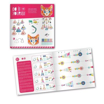 DJECO Kreativset DIY: Windspiel Kitty Glitzer Bastelset für Kinder ab 5 Jahren