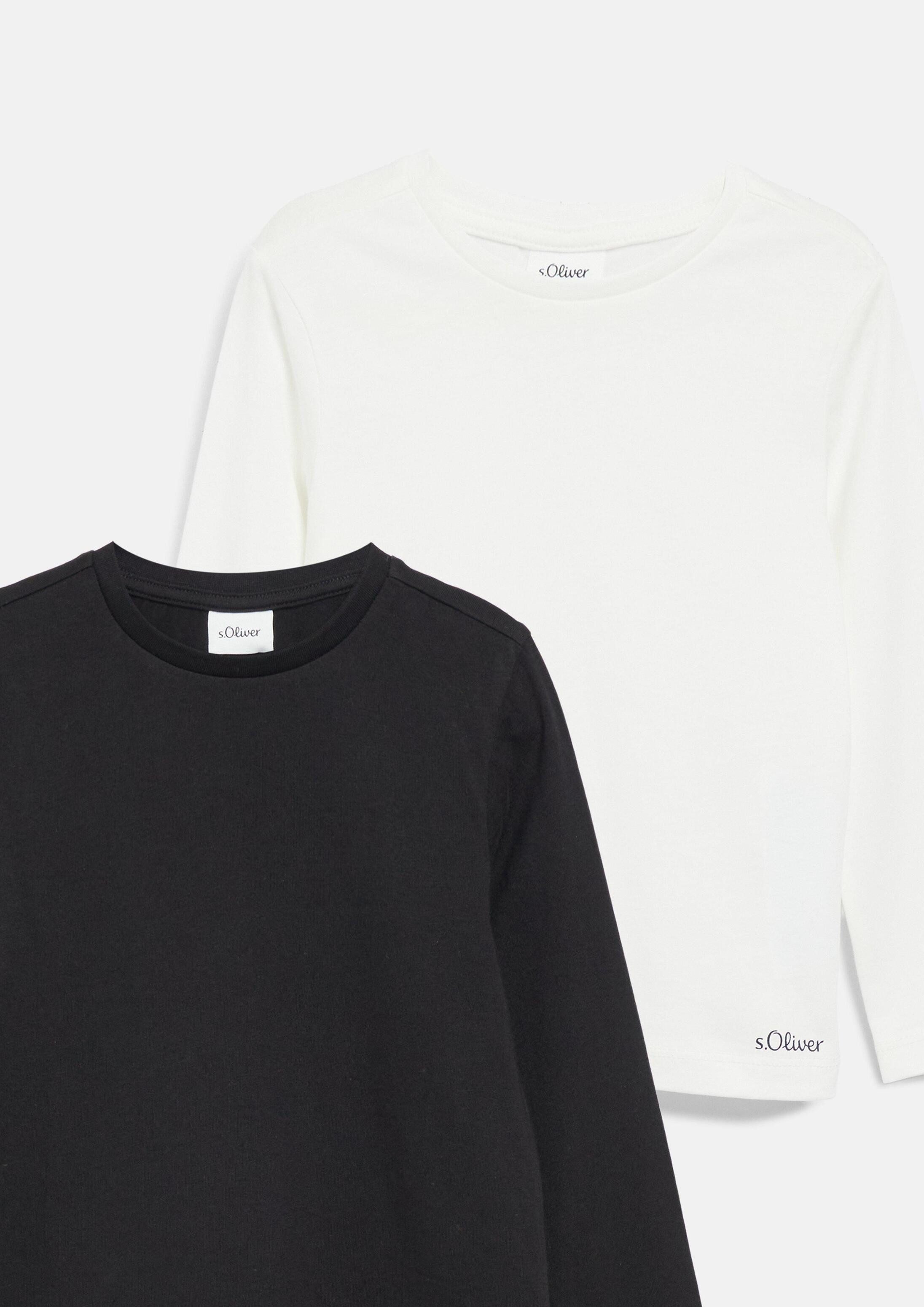 s.Oliver Langarmshirt T-Shirt 2er-Pack unisex Longsleeves aus Baumwolle – Bild 5 von 5