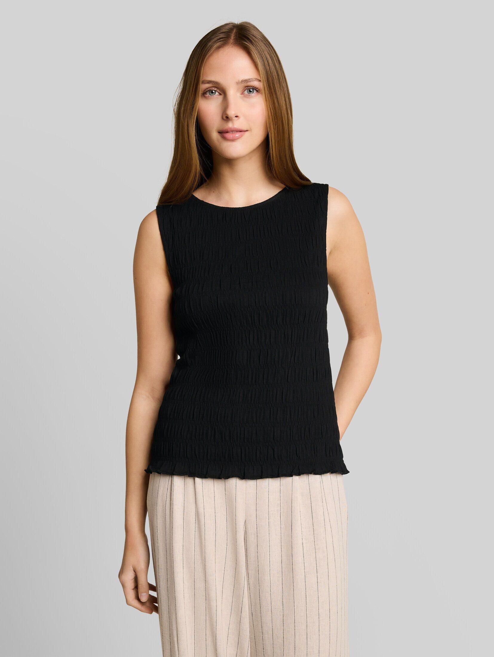TOM TAILOR Denim Trägertop T-Shirt Smock Top mit Stretch