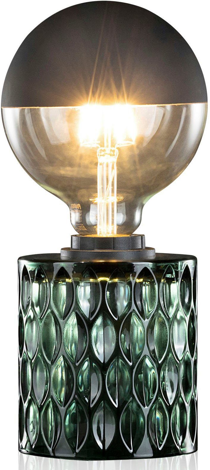 Pauleen Crystal Grün, Glas E27, Leuchtmittel, Tischleuchte ohne Magic,