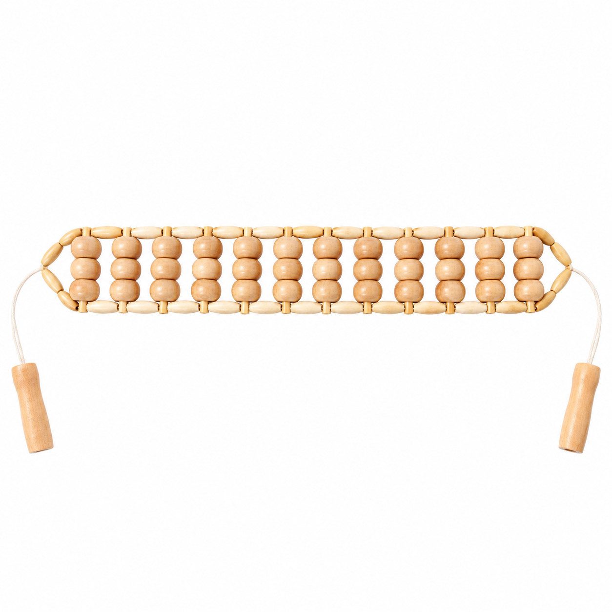 SENS ORIGINAL Massagerolle Rückenmassagegurt mit 11 Holzrollen – manuelle Rückenmassage, 100 cm (11-tlg)