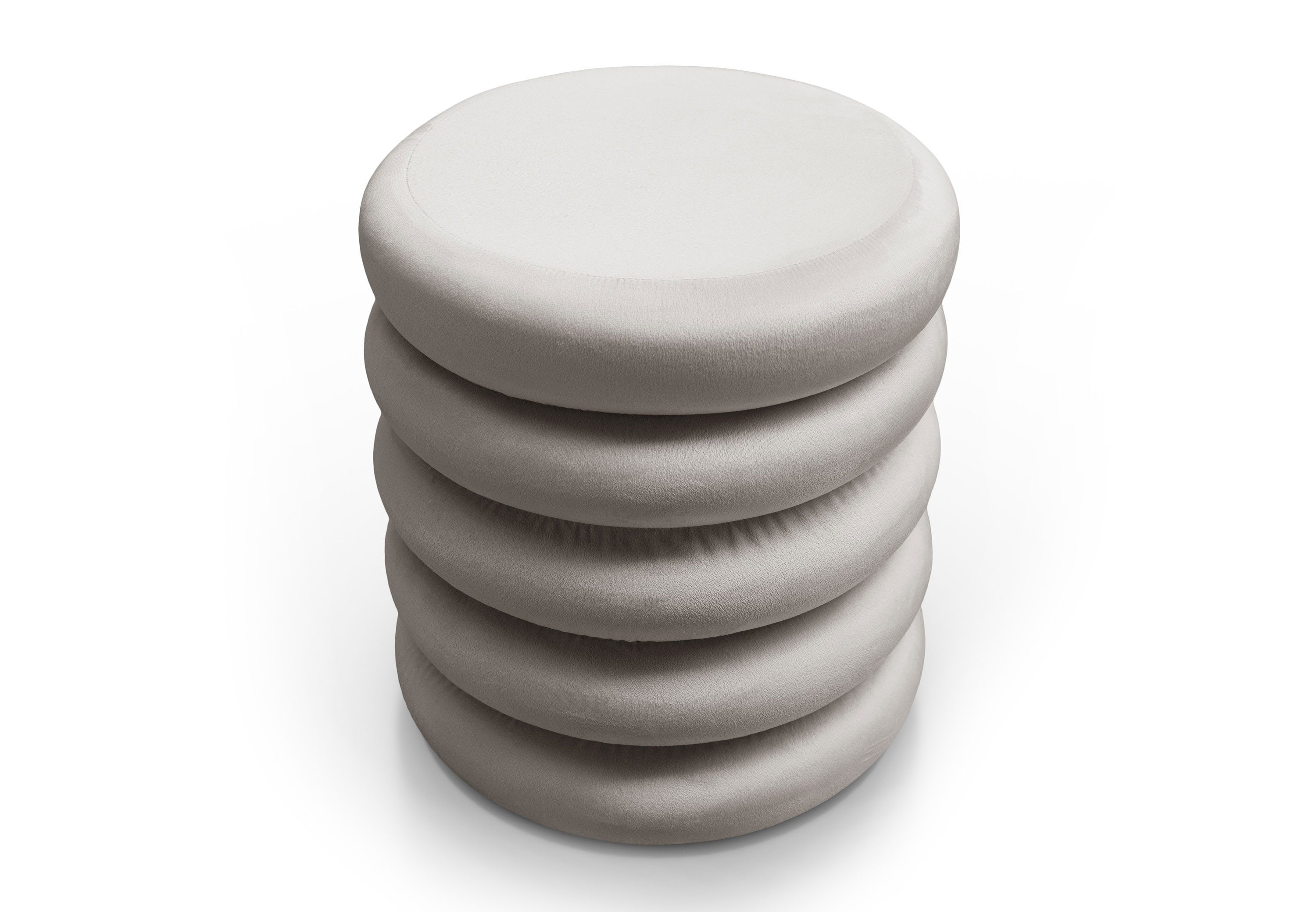 Lookway Hocker Aufklappbarer, gepolsterter Pouf VELUTTO mit Stauraum (1x Hocker), Durchmesser: ⌀ 40 cm