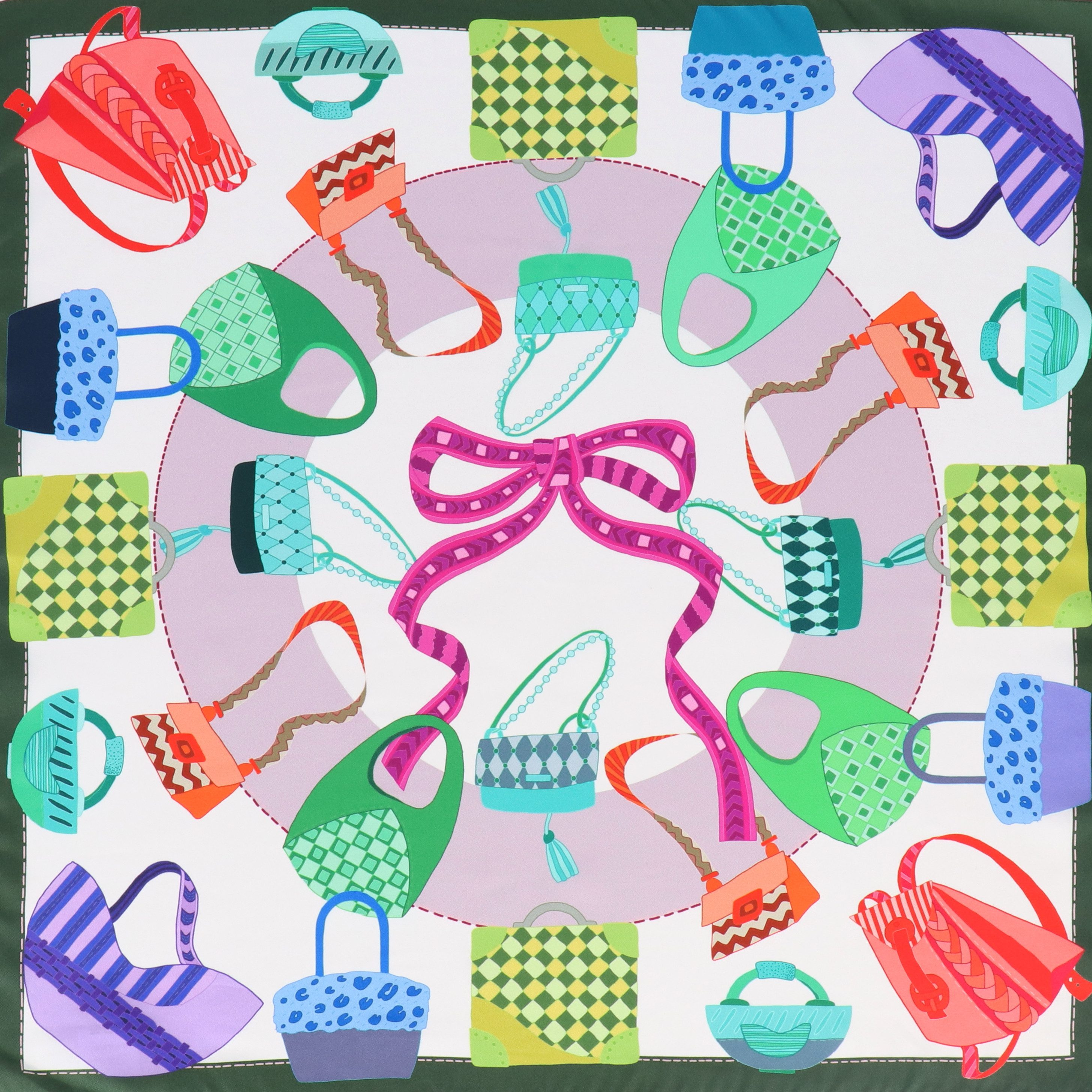 halsüberkopf Accessoires Seidentuch Coloured Bags, Made in Italy!