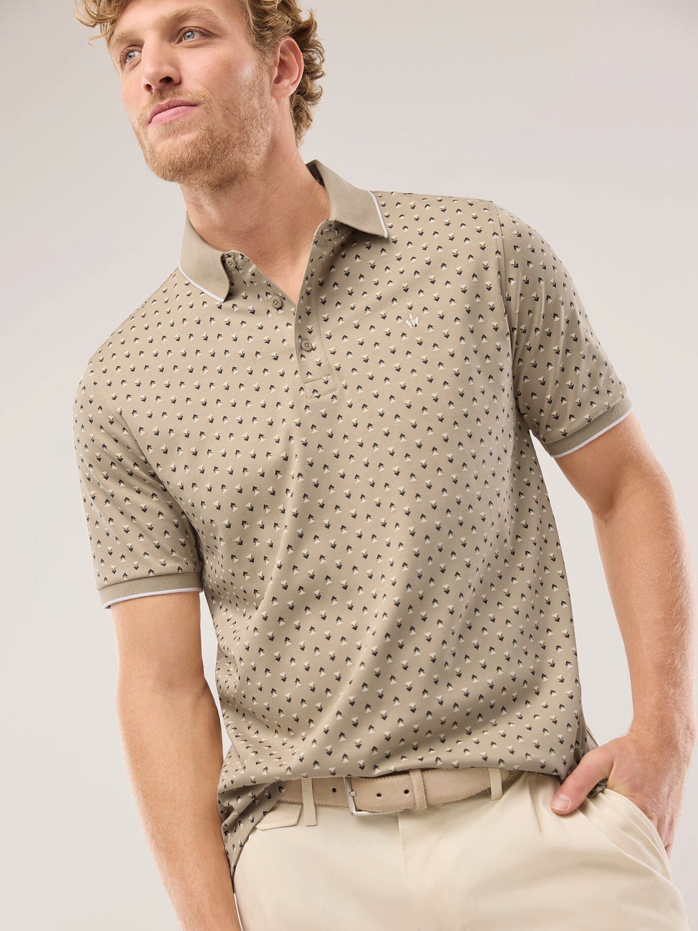 Walbusch Poloshirt Herren Interlock Polo Kurzarm Baumwolle Pflegeleicht, atmungsaktiv, Flachstrickkragen, Seitenschlitze