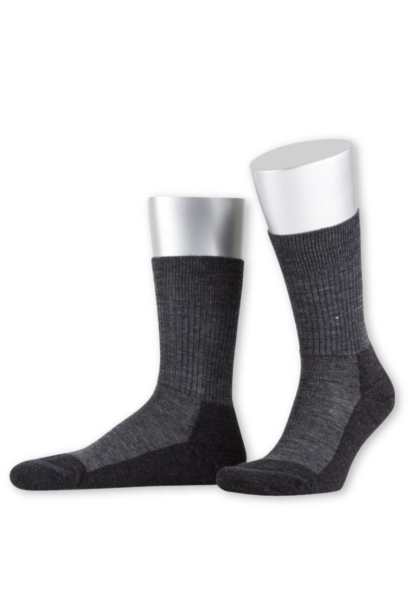 Wandersocken Funktionssocken - WOOL LIGHT - anthrazit, mittelgrau, schwarz