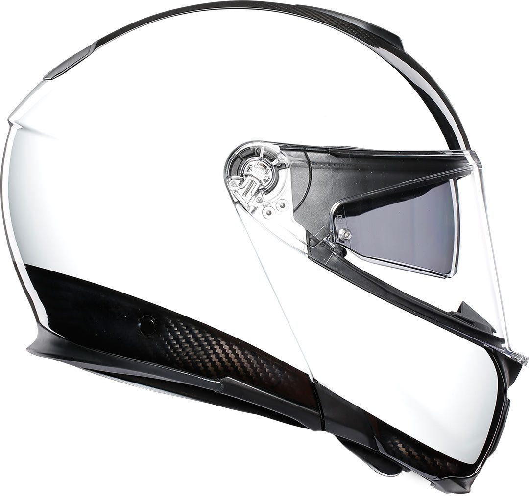 AGV Motorradhelm Sportmodular Carbon Klapphelm, vorbereitet für Kommunikationssystem,integriertes Sonnenvisier