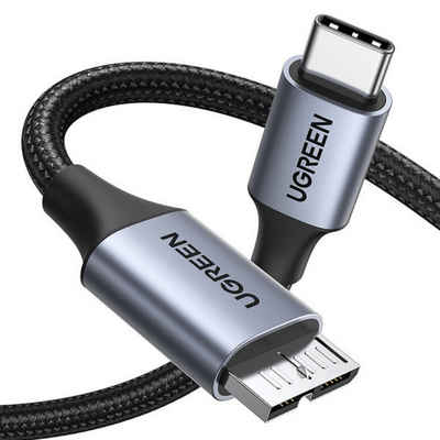 UGREEN USB C – Micro USB B 3.0 5 Gbit/s 3 A 2 m Kabel Ugreen US565 – Grau Smartphone-Kabel, (200 cm)