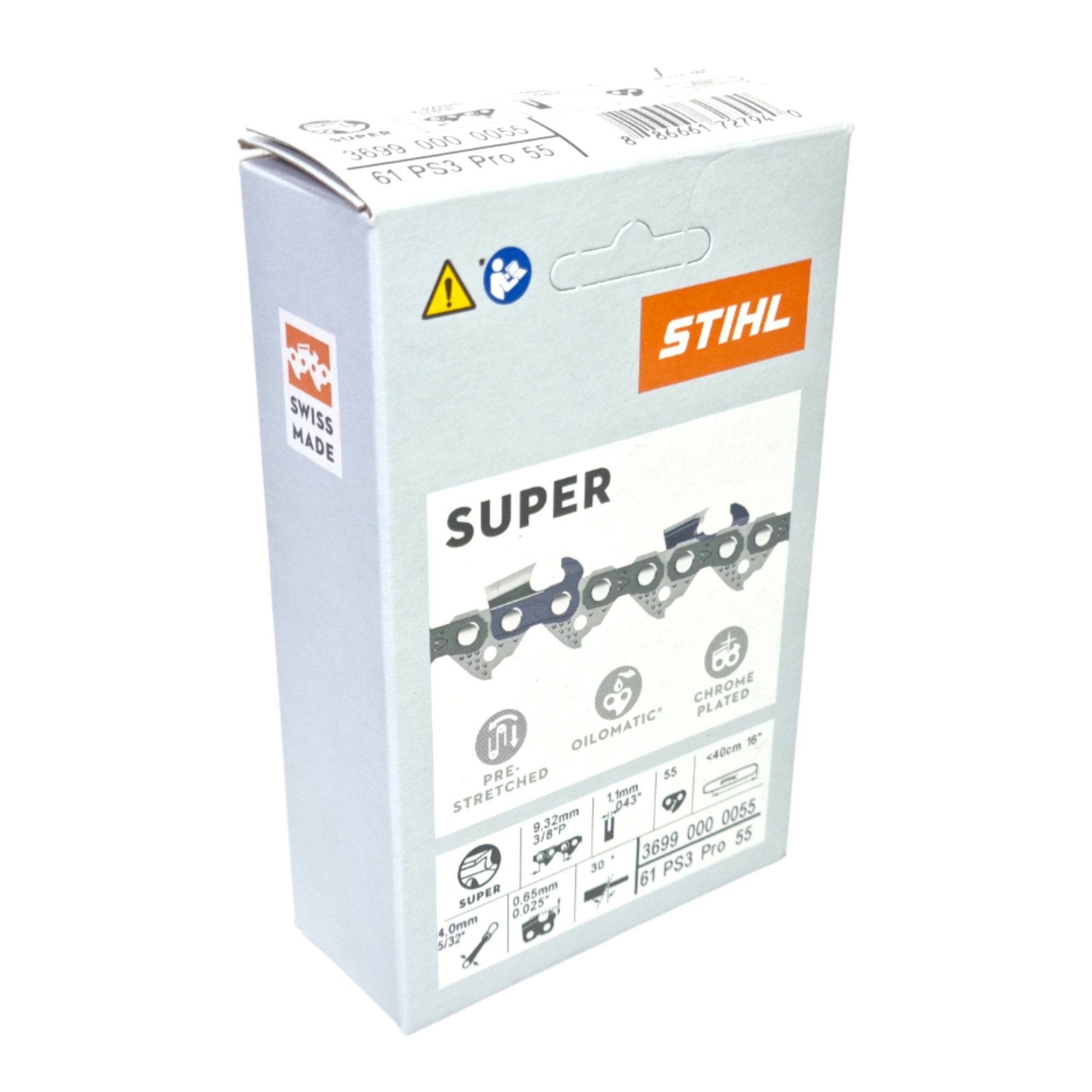 STIHL Ersatzkette Stihl Picco Super 3 Pro Sägekette 3/8" P 1,1 mm 55 TG (36990000055)