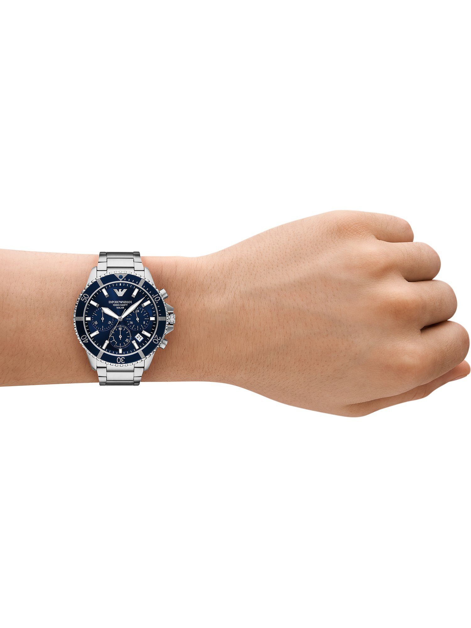 Emporio Armani Chronograph Emporio Armani Herren-Uhren Analog Solar, Klassikuhr – Bild 5 von 5