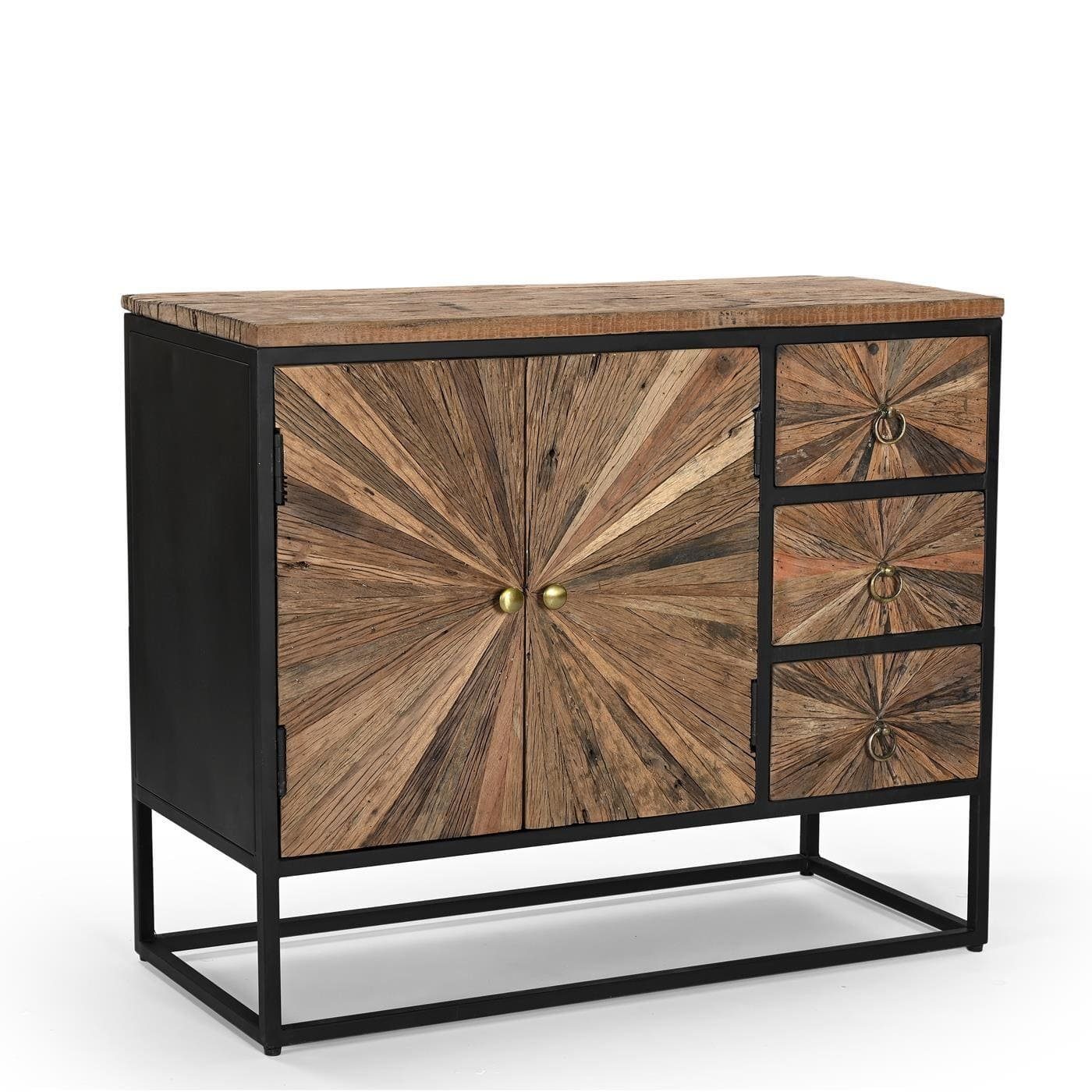 baario Kommode Kommode MERID Altholz, massiv recycelt Treibholz Industrial Style Design