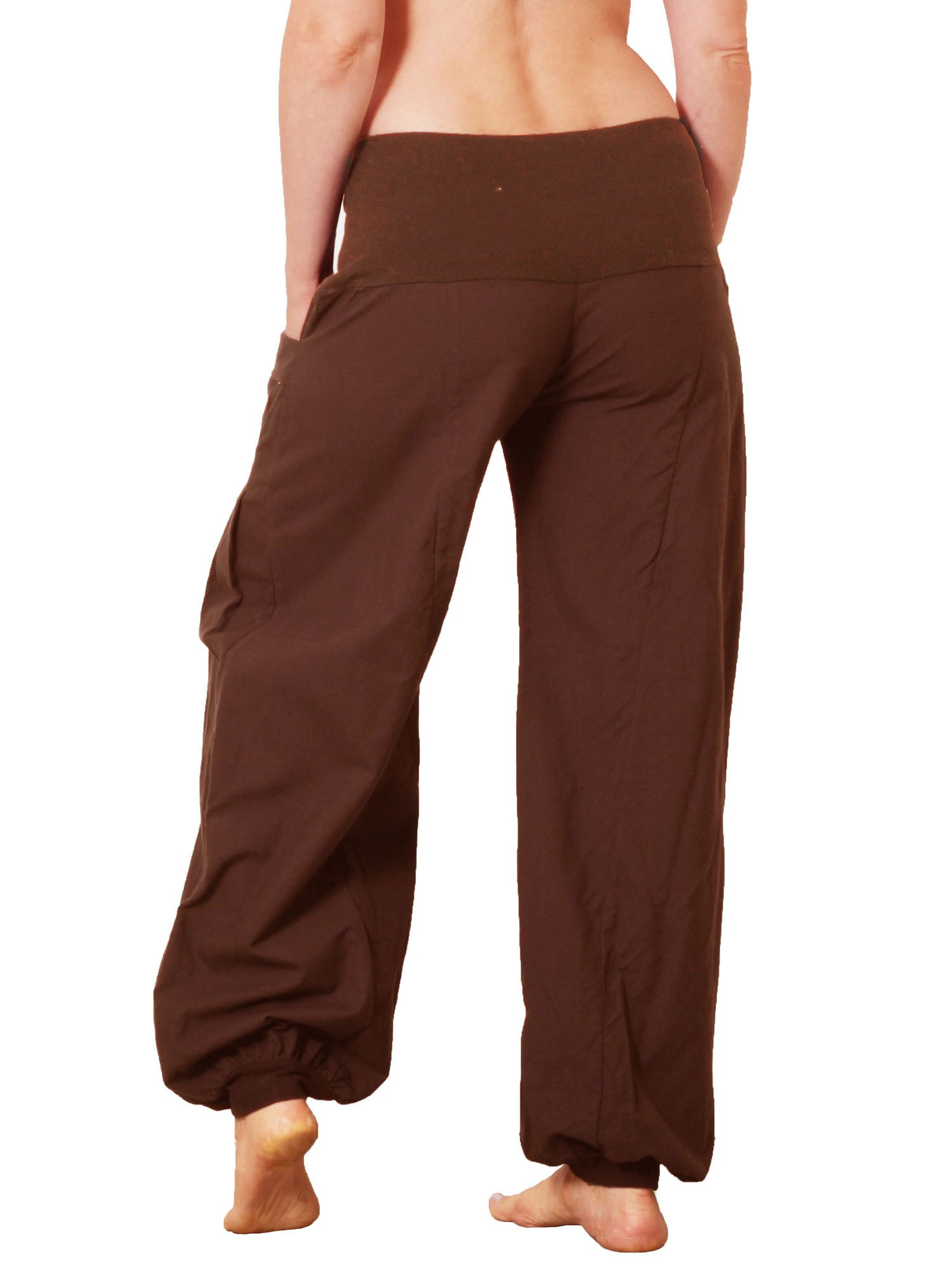 Leucht-Welten Pumphose Pocket-Pumphose mit Taschen, Unisex, Modell Nr. P31 Braun Baumwolle