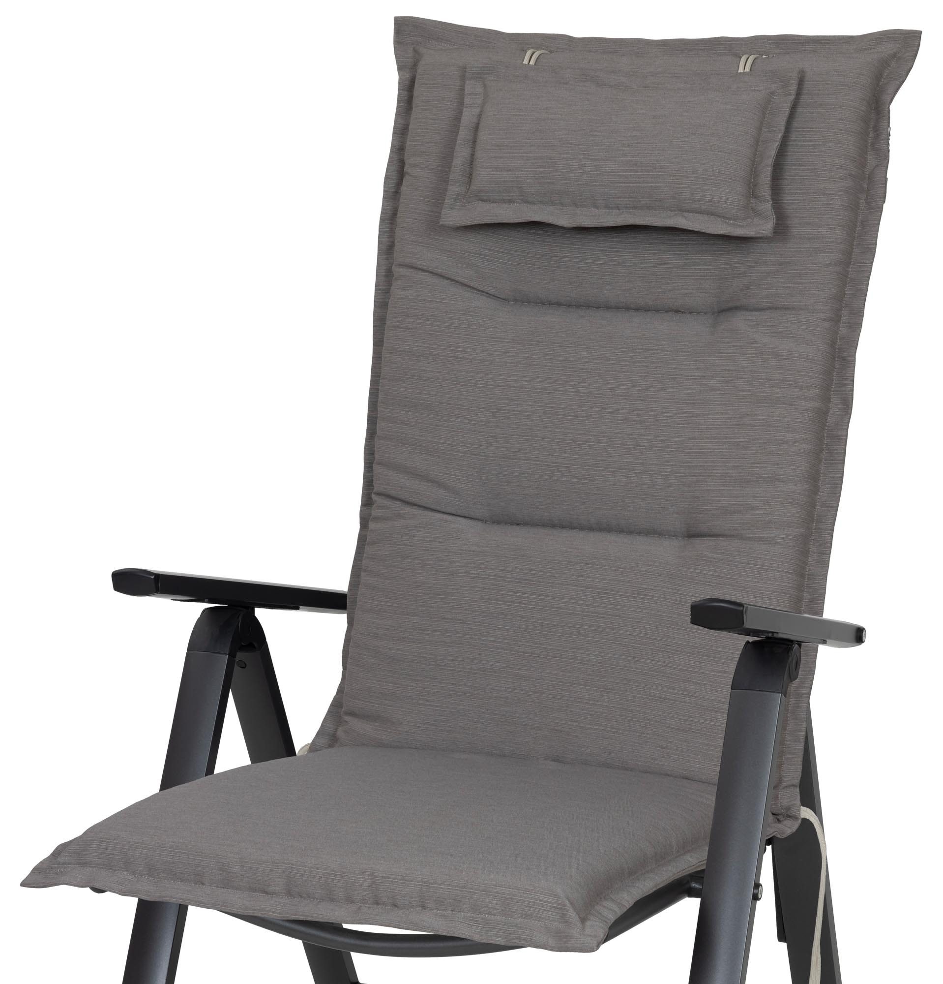 Sun Garden Hochlehnerauflage Auflage Hochlehner Toronto 50318-625 taupe122x51x7 cm Sun Garden, (1 St), Halteband verstellbar mit Bindebändern – Bild 2 von 2