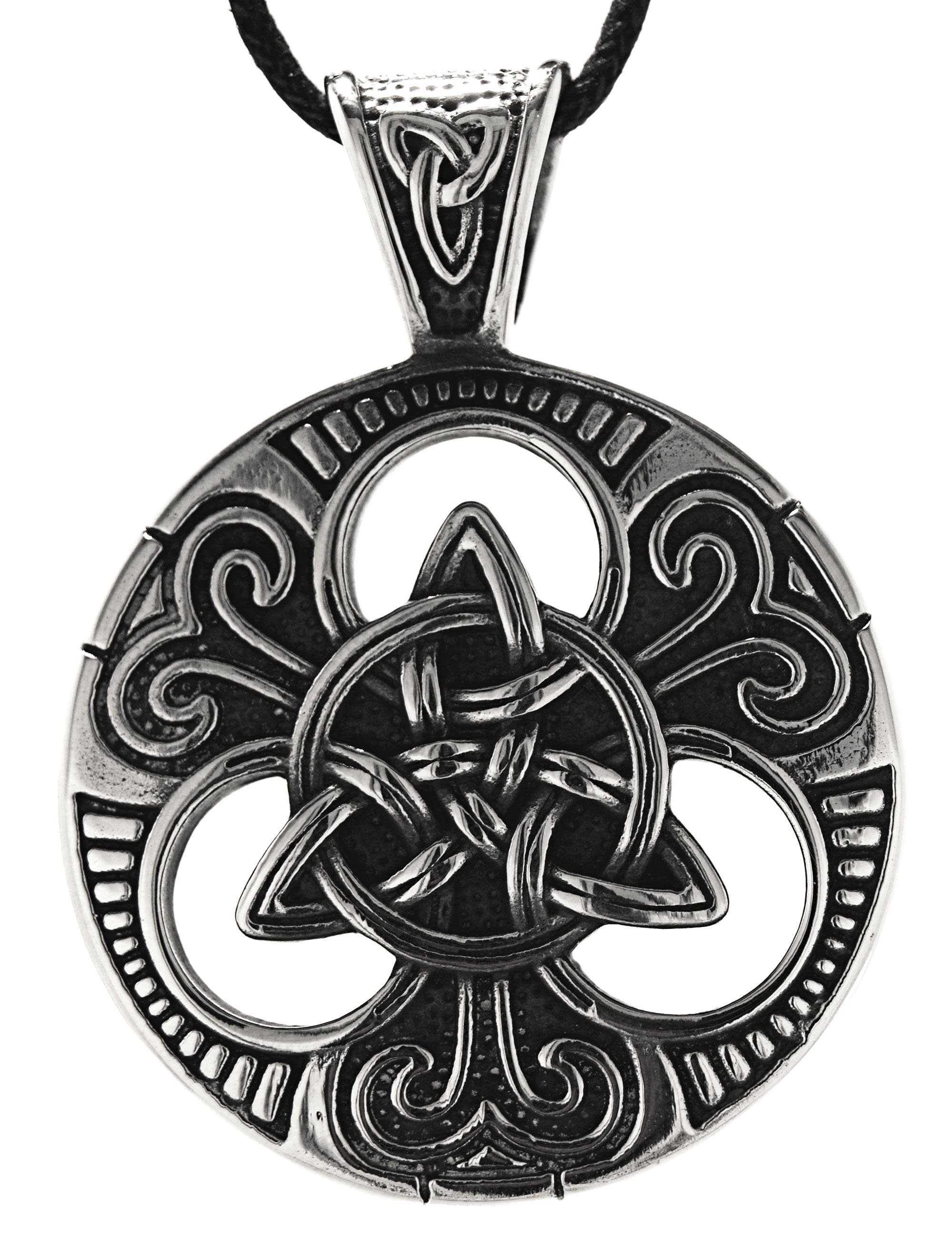 Kiss of Leather Kettenanhänger Keltischer Knoten Celtic Wikinger Viking Keltenknoten aus Edelstahl