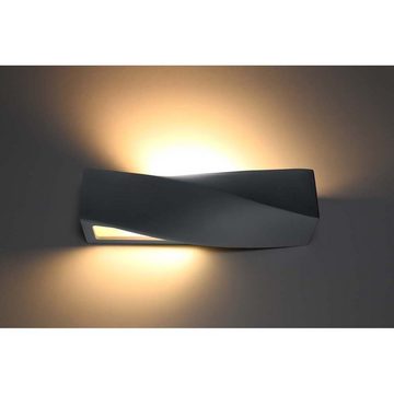 etc-shop Wandleuchte, Leuchtmittel nicht inklusive, Wandleuchte Wandlampe UP & DOWN Grau Keramik Küche Wohnzimmer