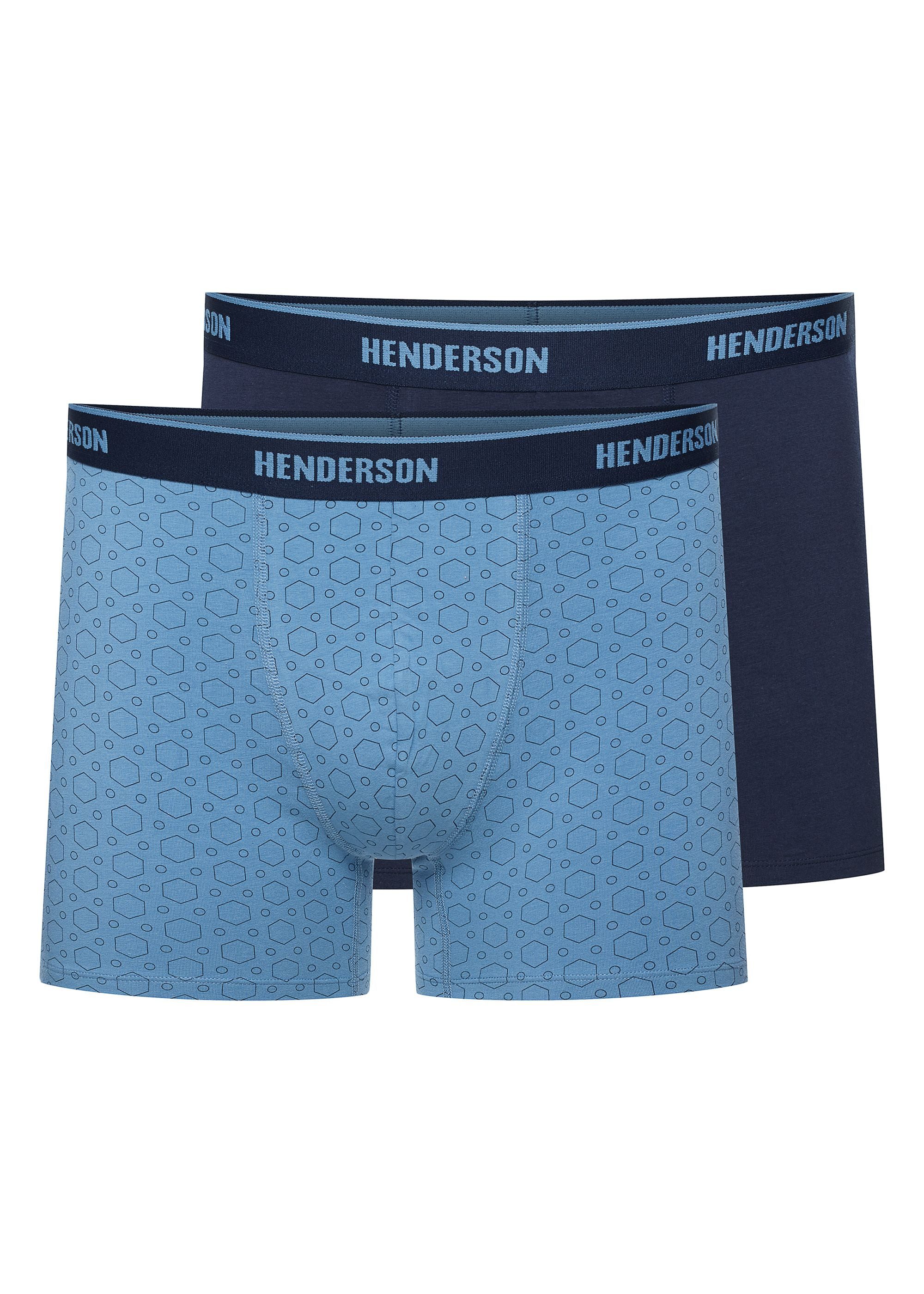 Henderson Boxershorts Lange Boxershorts Doppelpack Baumwollmix im Mix elastischer Bund BREX (2-St)