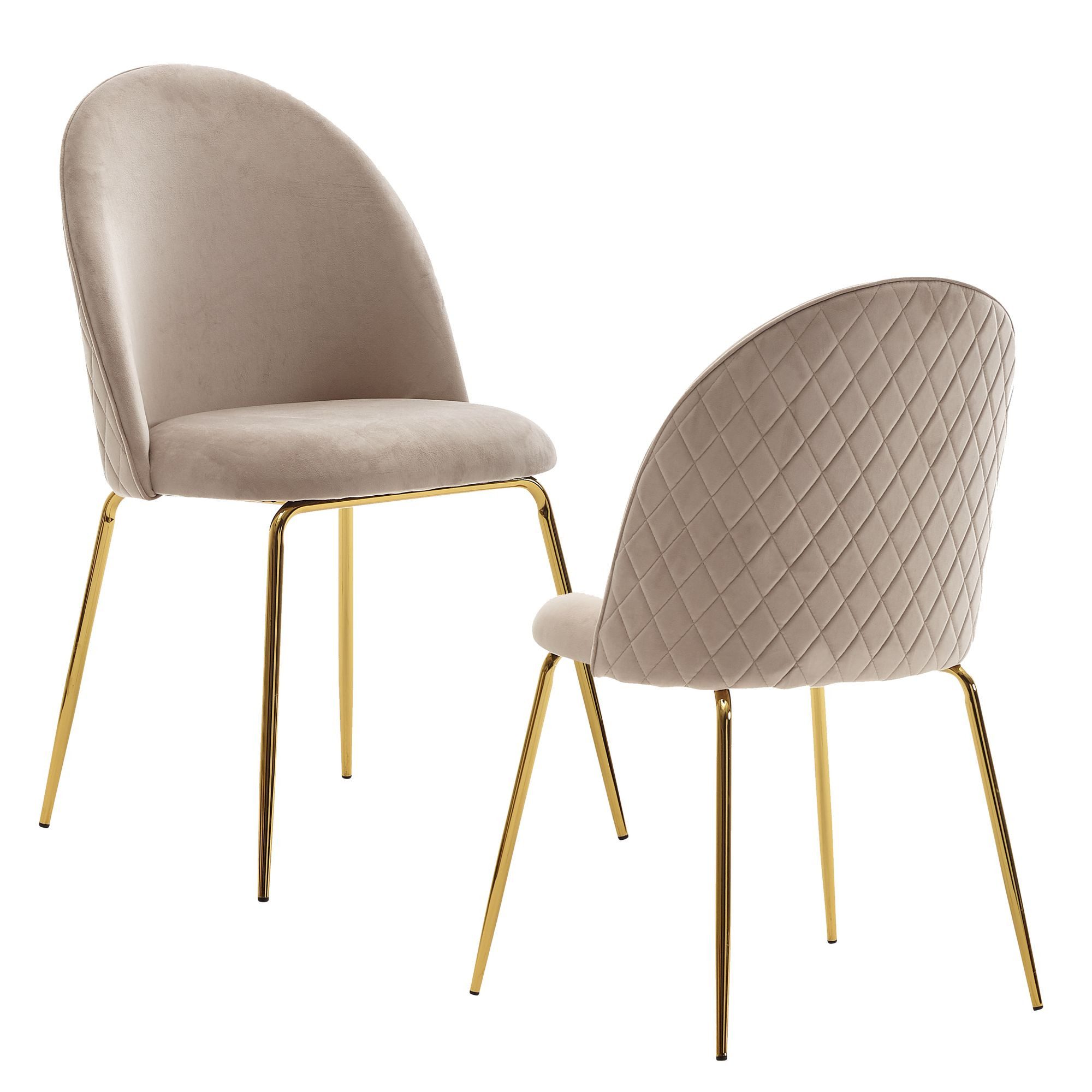 FINEBUY Esszimmerstuhl FB29441 (2er Set Samt günstig online kaufen