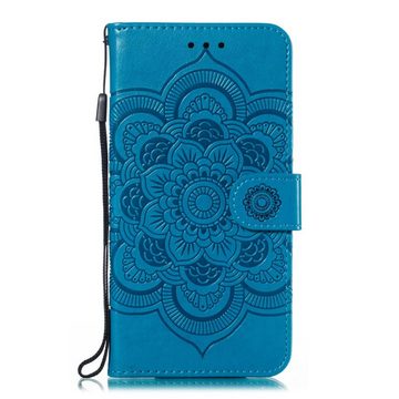 CoverKingz Handyhülle Honor 20 Lite Handy Hülle Schutz Tasche Flip Case Etui Cover Mandala, Klapphülle Schutzhülle mit Kartenfach Schutztasche Motiv Mandala