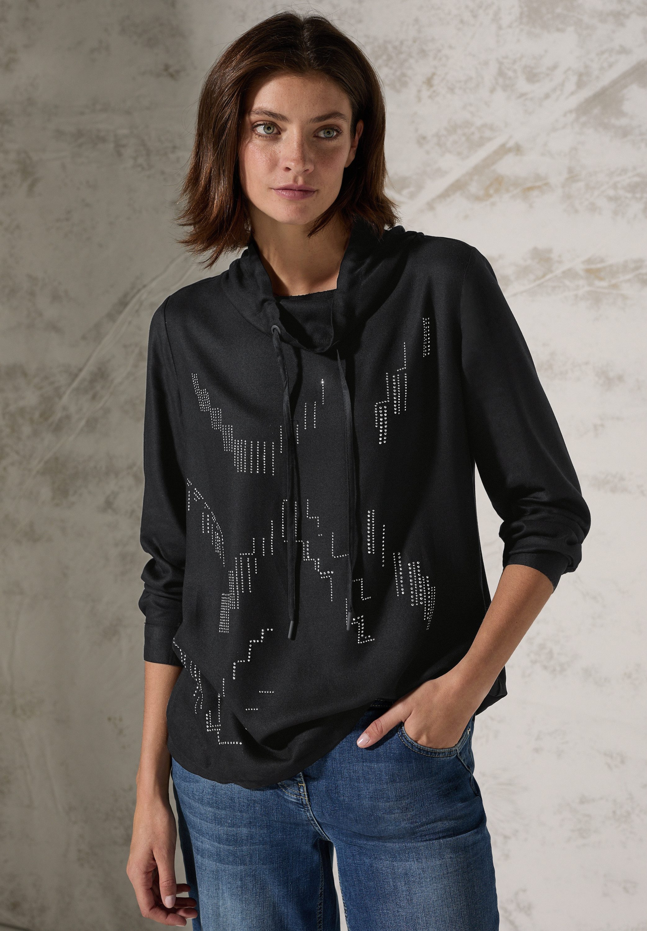 CECIL Langarmbluse aus softer Viskose günstig online kaufen