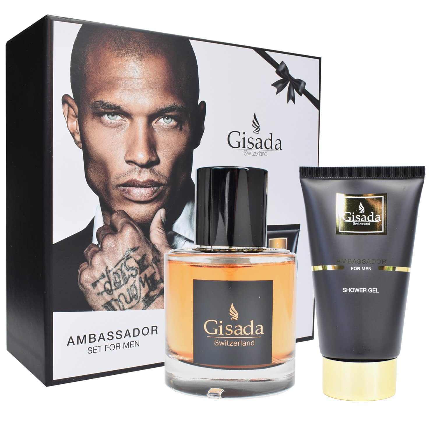 Gisada Duft-Set Ambassador Eau de Parfum 50 ml + 100 ml Shower Gel Set, 2-tlg.