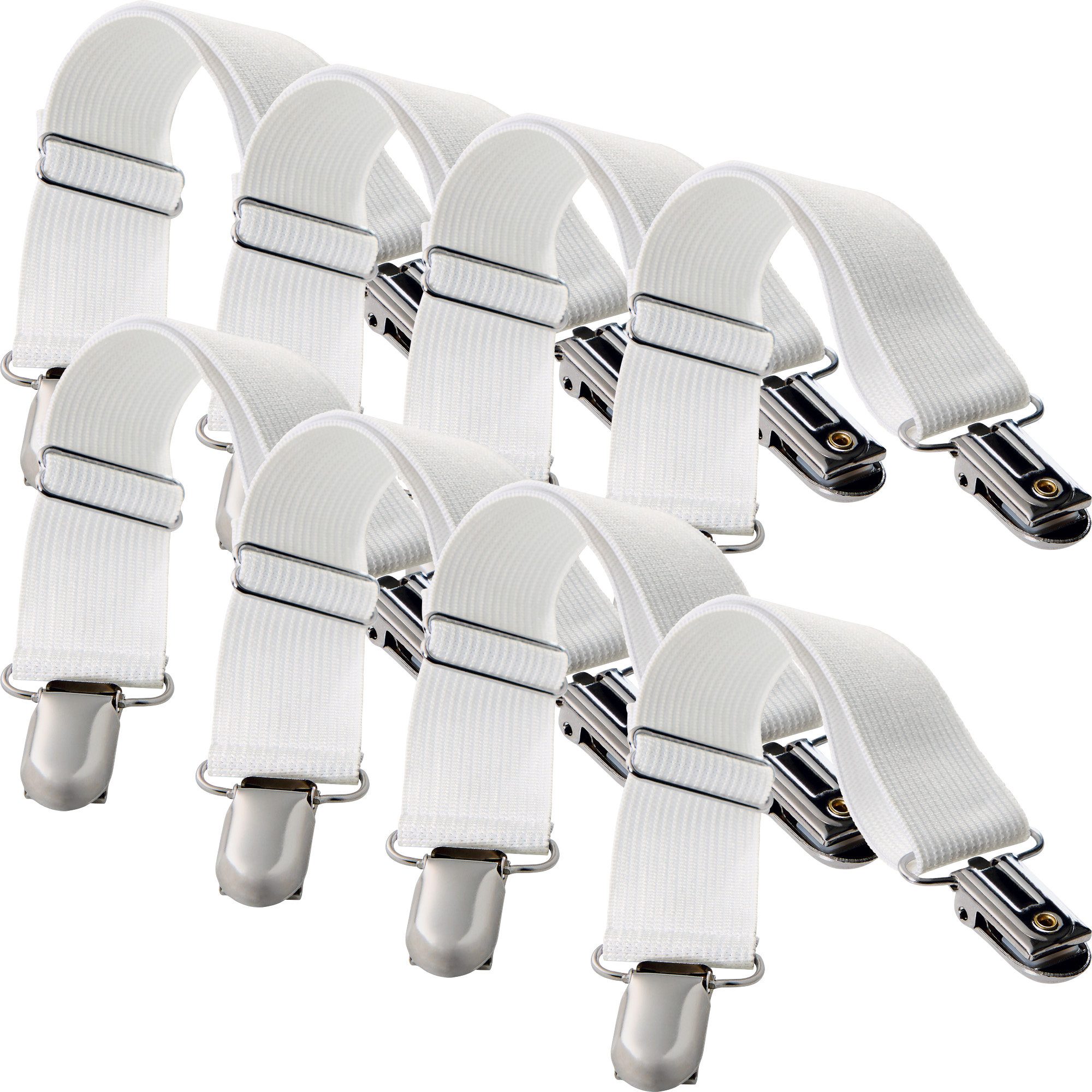 Matratzenauflage Bettlakenspanner im 8er-Pack, Uni