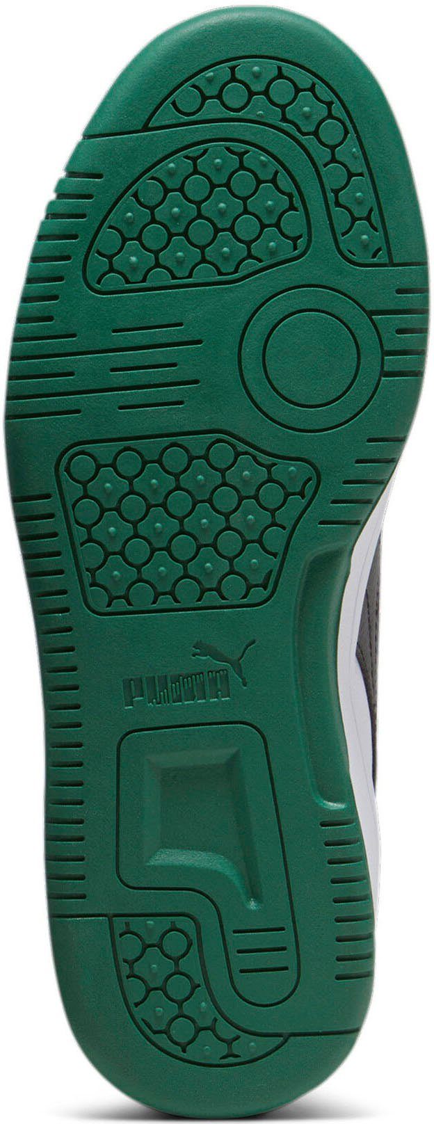 PUMA REBOUND V6 LO JR Sneaker White-PUMA PUMA Black-Archive Green