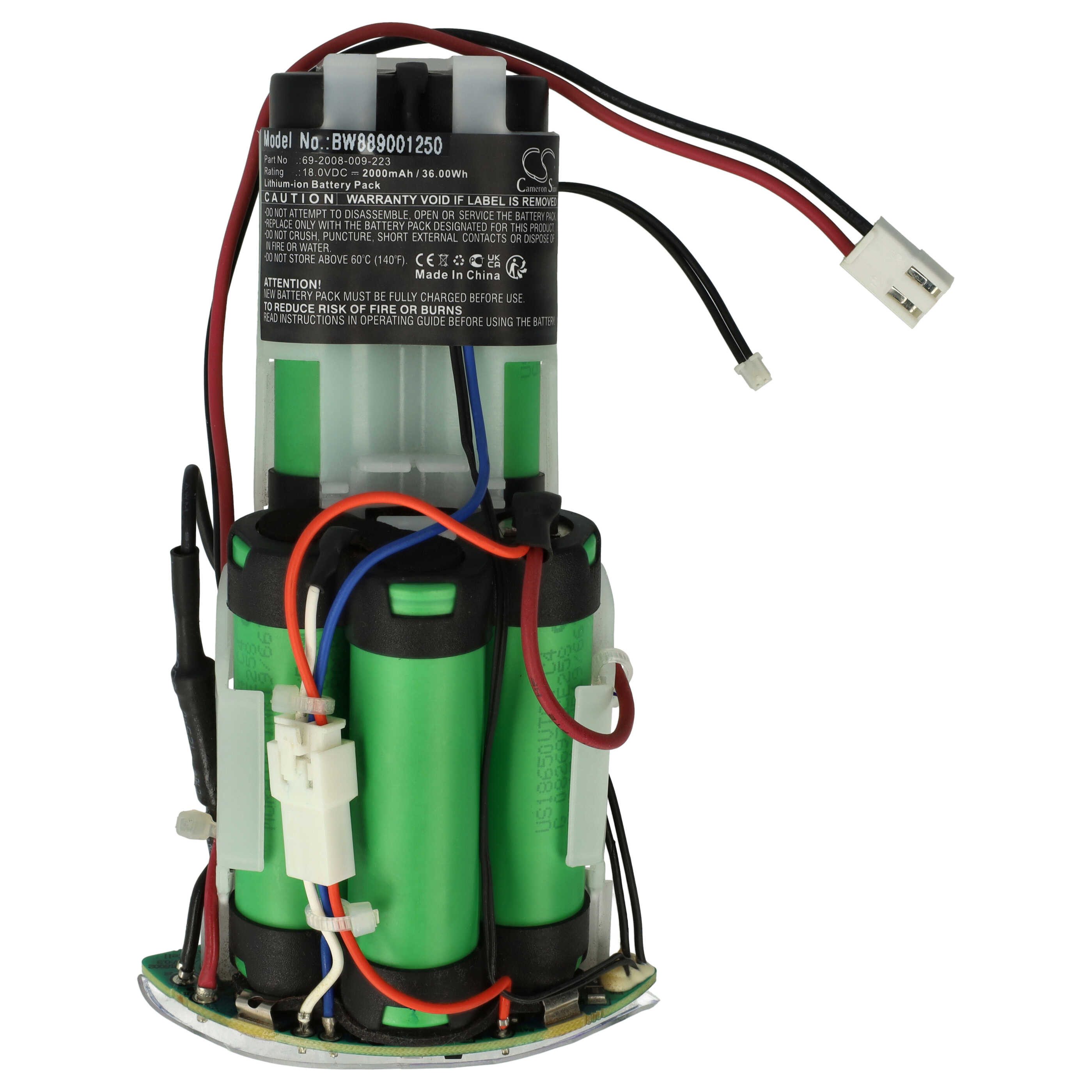 vhbw Akku passend für Philips FC6168, FC6162, FC6167/01WEU, Fc6161, Staubsauger-Akku Akku Li-Ion 2000 mAh (18 V, 1 St), Leistungsfähiger Austausch-Akku für Ihren Staubsauger