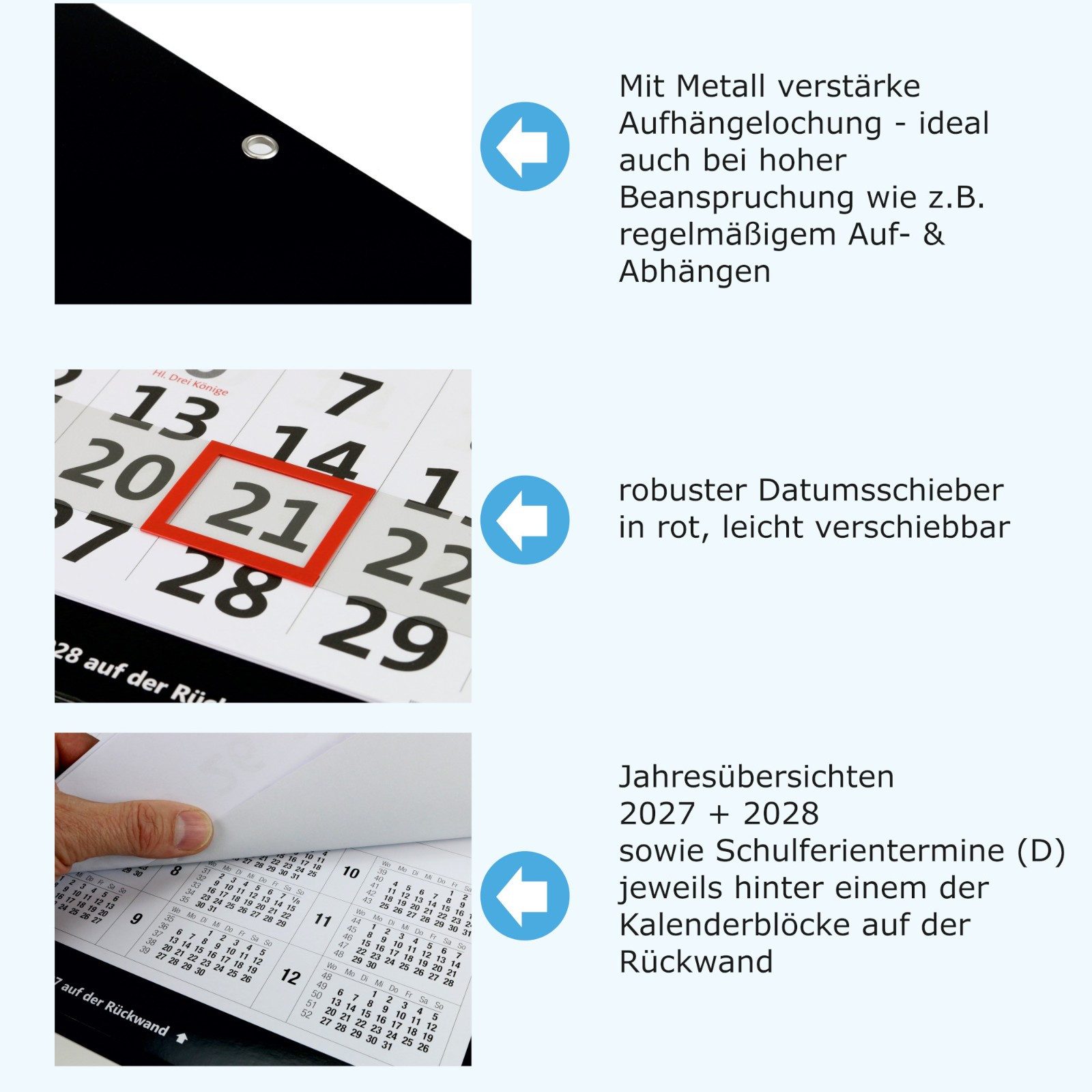 Anschütz Wandkalender XXL 4-Monatskalender 2027 – Bild 3 von 5