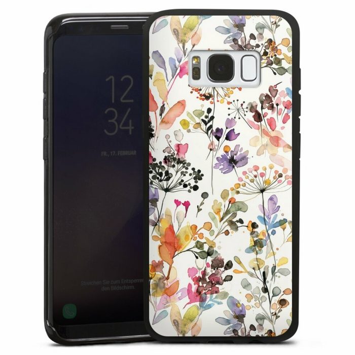 DeinDesign Handyhülle Blume Muster Pastell Wild Grasses Samsung Galaxy S8 Silikon Hülle Bumper Case Handy Schutzhülle