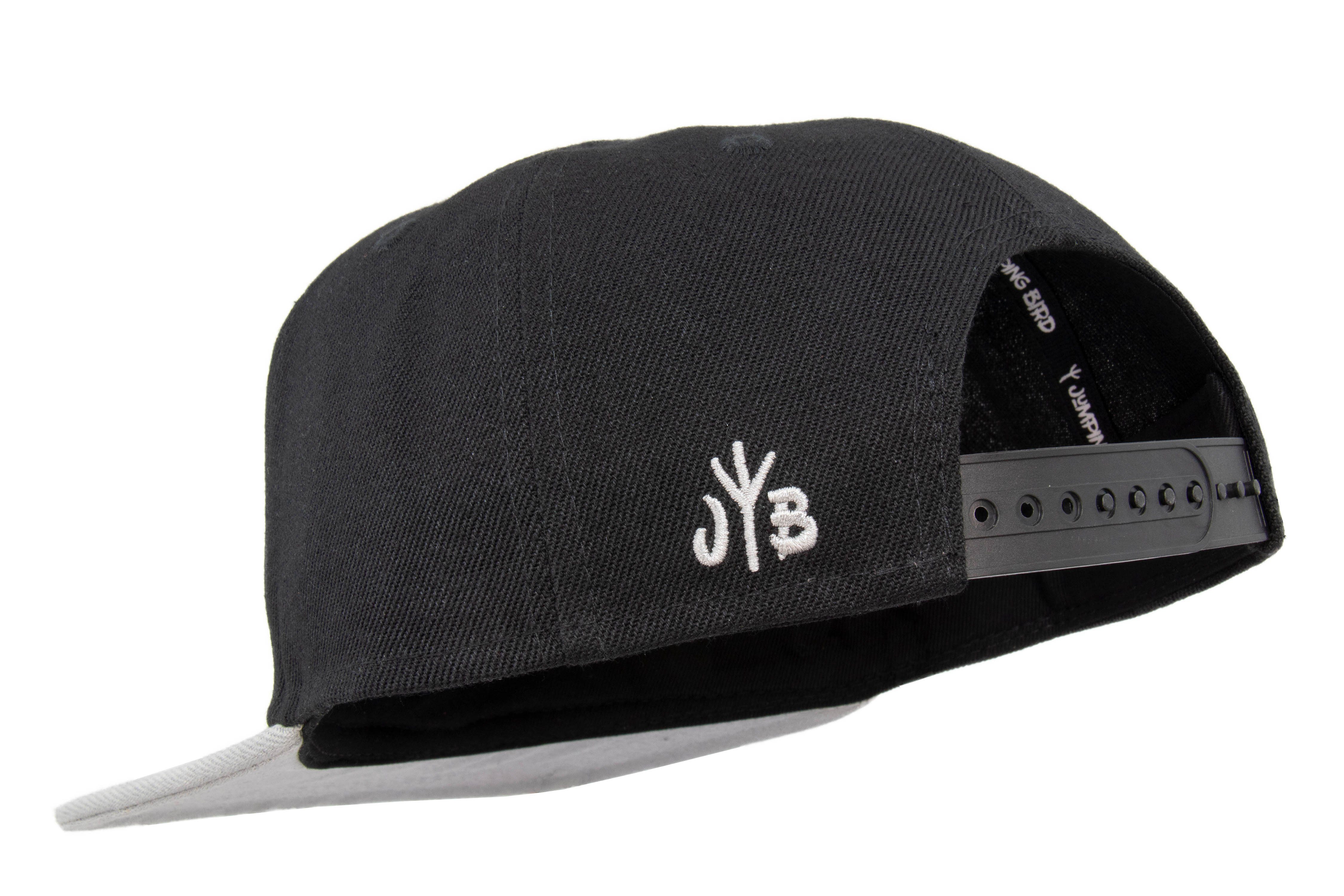 Snapback Bird Cap Schwarzgrau Jumping