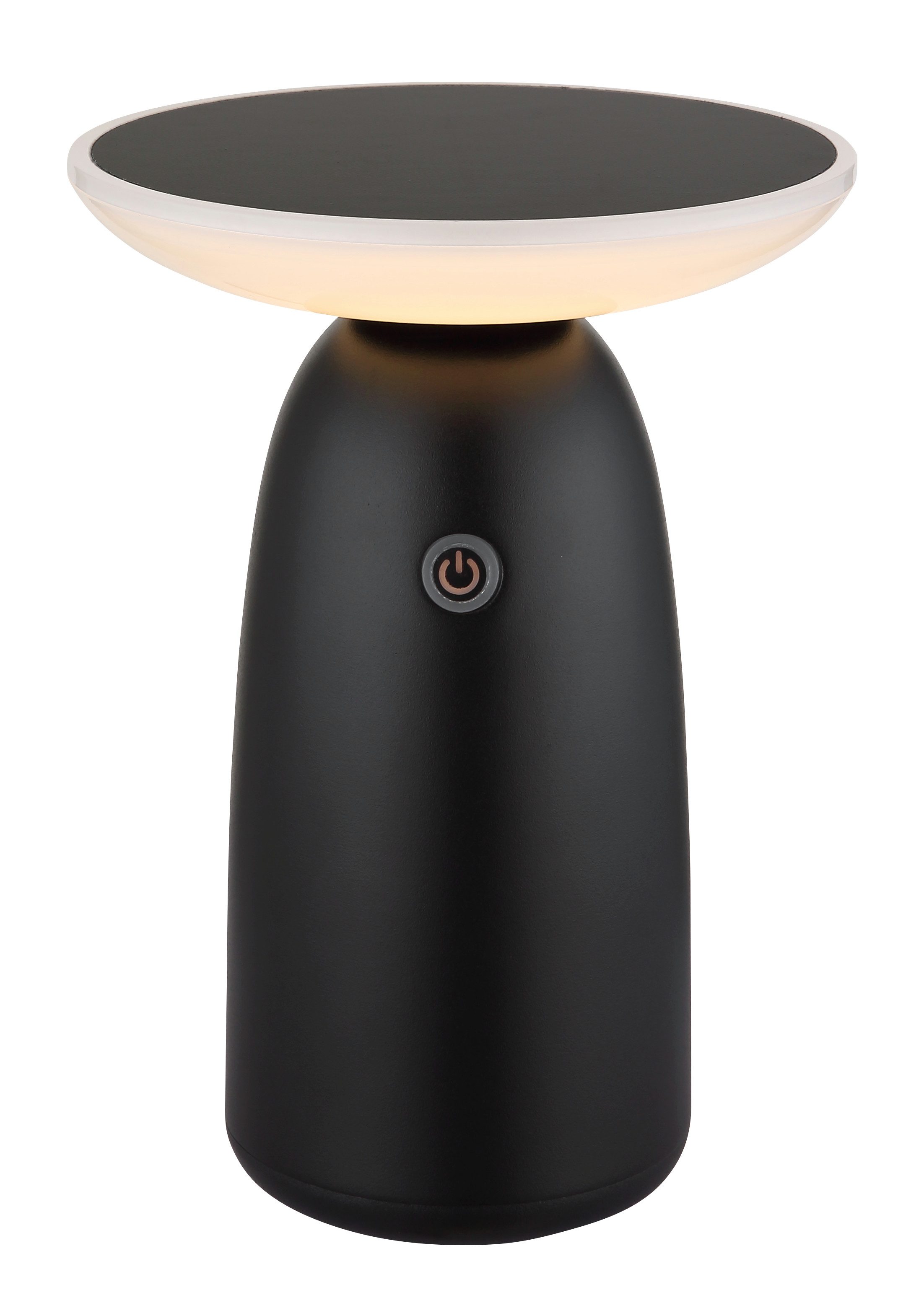 GLOBO LIGHTING LED Solarleuchte SOLARLEUCHTE ALUMINIUM SCHWARZ MATT, 1XLED, Dimmfunktion, Memoryfunktion, mehrere Helligkeitsstufen, LED fest integriert, Warmweiß, Solar Garten Terrasse Außenbeleuchtung Dekoleuchten