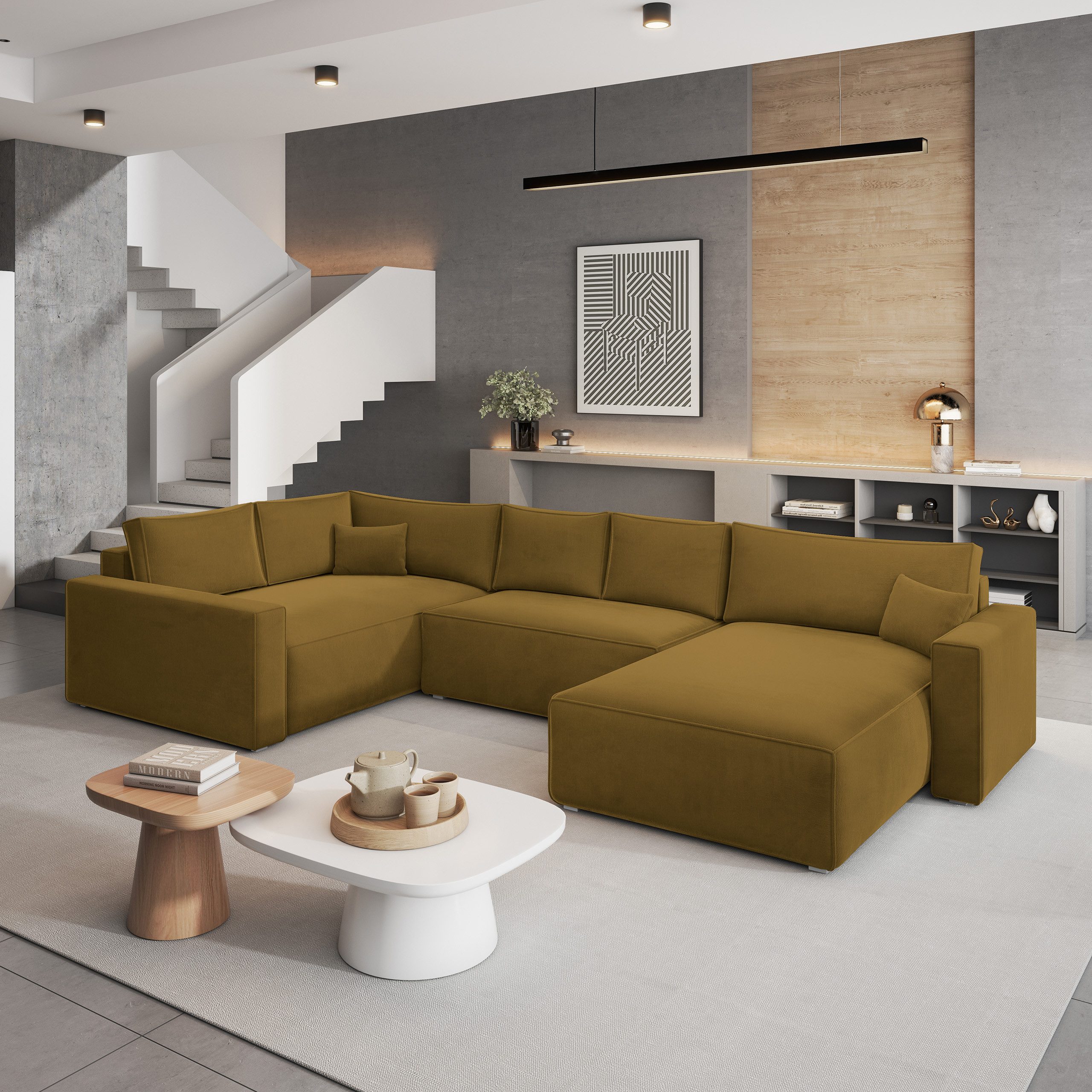 Masseno Ecksofa VELAMI mit Schlaffunktion U-Form, günstig online kaufen
