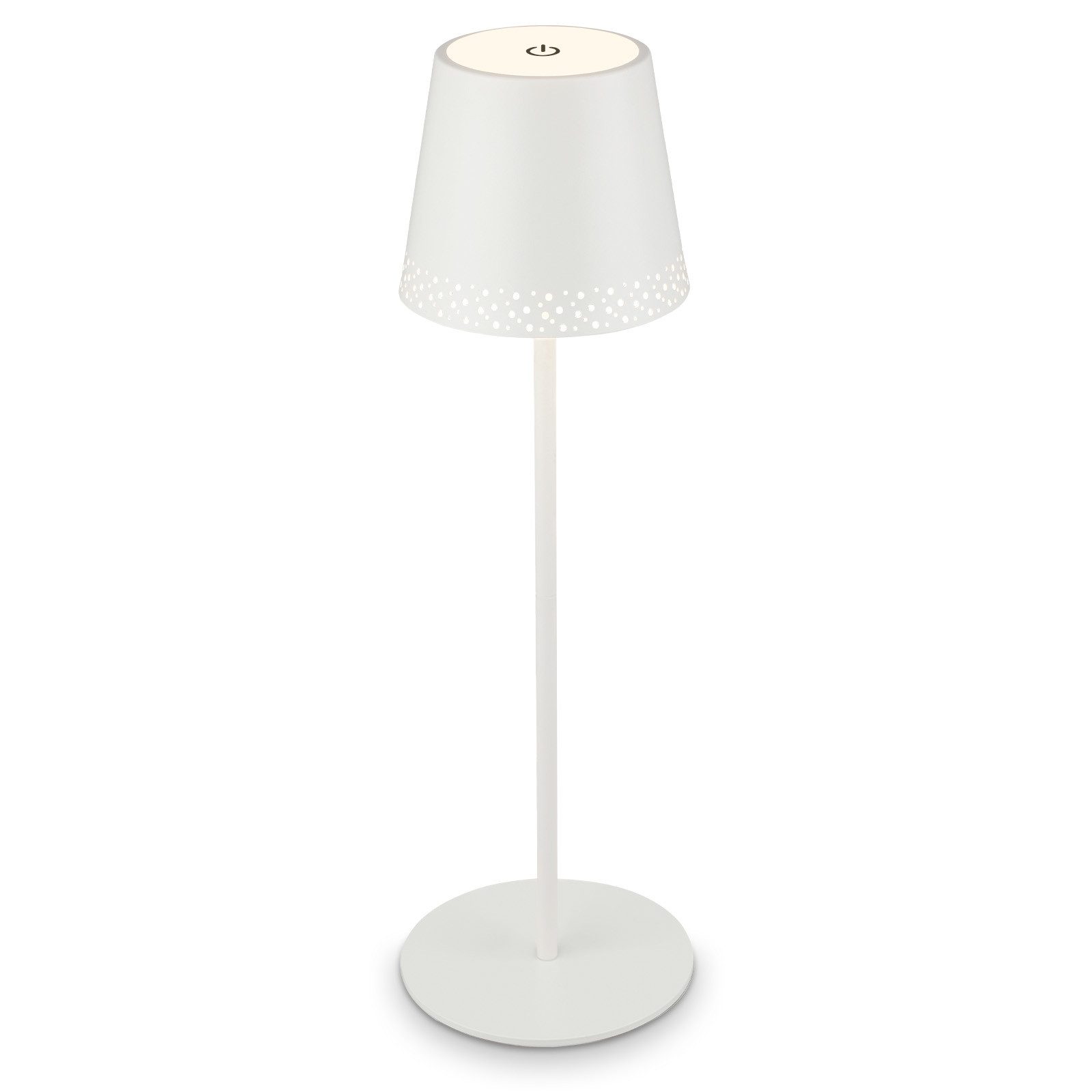 Briloner Leuchten LED Tischleuchte KIKI, Dimmfunktion, LED wechselbar, Warmweiß, mit Akku, höhenverstellbar, USB-C, warmweiß, IP44, silber, 38 cm