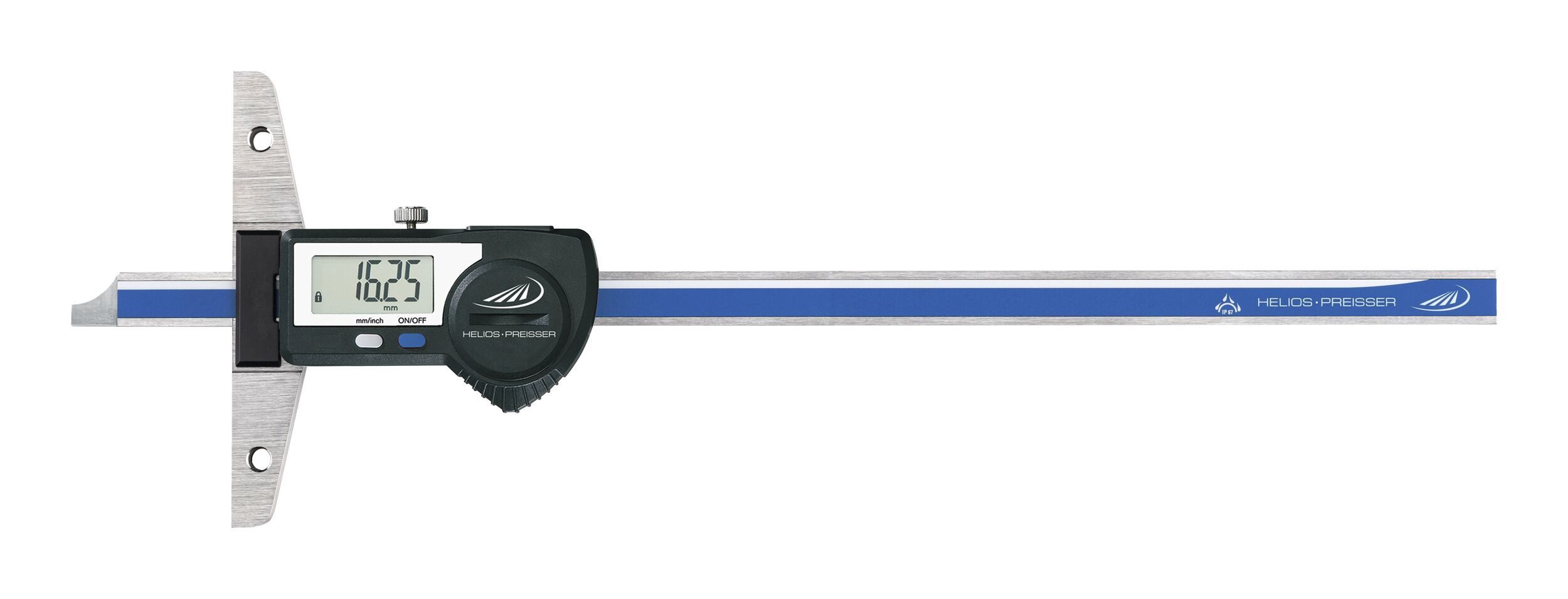 HELIOS PREISSER Messschieber, Digital-Tiefenmessschieber IP67 DIGI-MET 300 mm INOX gerade Messtange