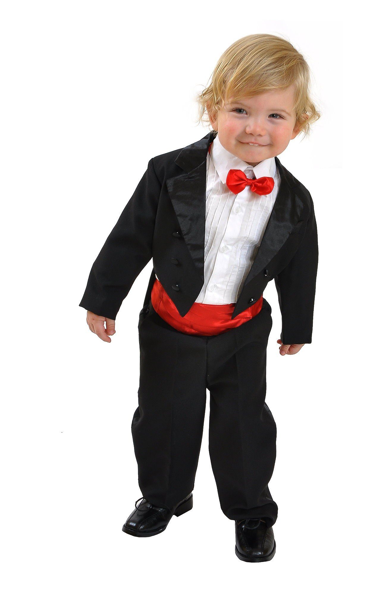 Family Trends Anzug im Kummerbund mit Set 5-teiligen elegantem schwarz