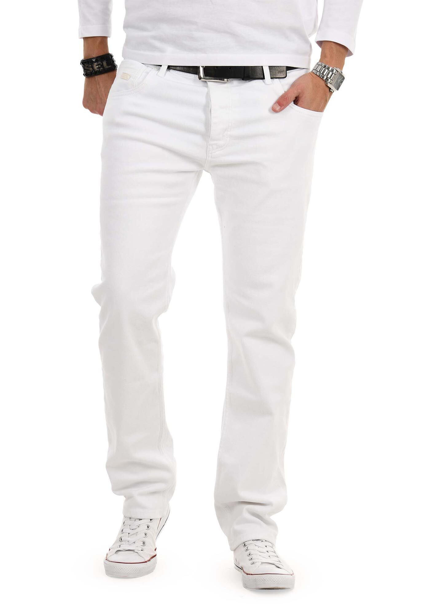 Alessandro Salvarini Comfort-fit-Jeans A.Salvarini Designer Herren Jeans Hose Basic Jeanshose – Bild 5 von 5