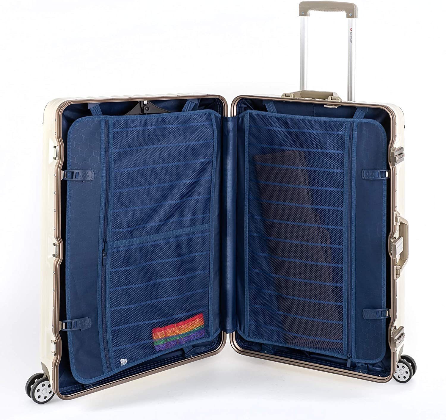 Travelhouse Hartschalen-Trolley London, 4 Rollen, TSA Zahlenschloss Alumini günstig online kaufen