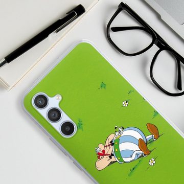 DeinDesign Handyhülle Obelix Offizielles Lizenzprodukt Asterix Obelix Ruht Sich Aus, Samsung Galaxy A54 5G Silikon Hülle Bumper Case Handy Schutzhülle