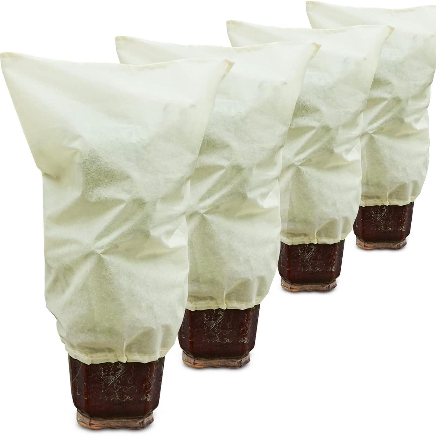 Abdeckhaube 4er Pack Winterschutz-Haube 80x100cm Frostschutzvlies Pflanzen