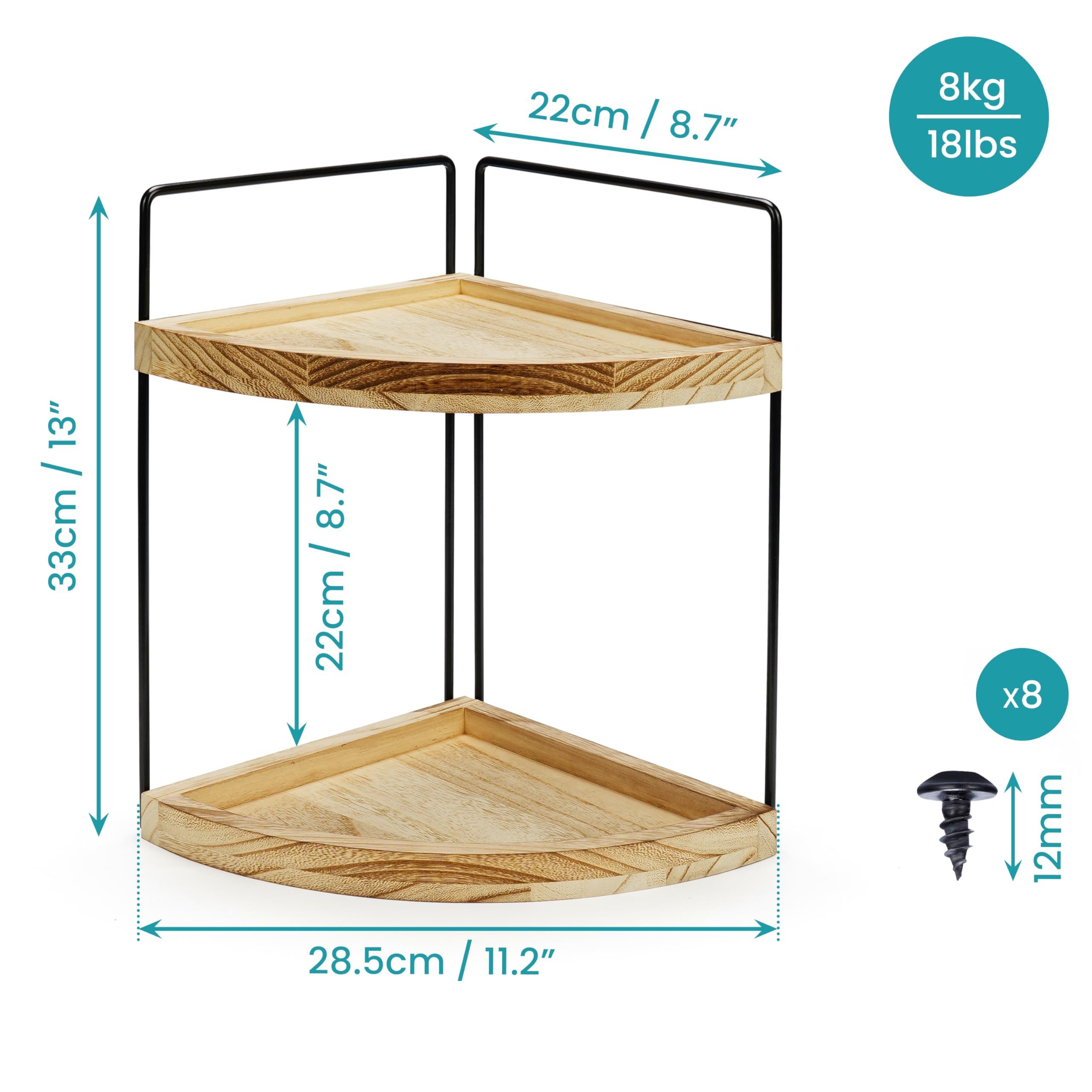 Belle Vous Duschablage Belle Vous 2-Stöckiges Badezimmer Eckregal Stehend - günstig online kaufen