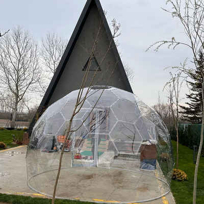 gowoll Pavillon Geodätische Kuppel, Garten Dome PVC transparentes Blasen Haus Kuppel, (vorgefertigtes Paket geliefert), für Familien Hinterhof Partys im Deko Freien Outdoor