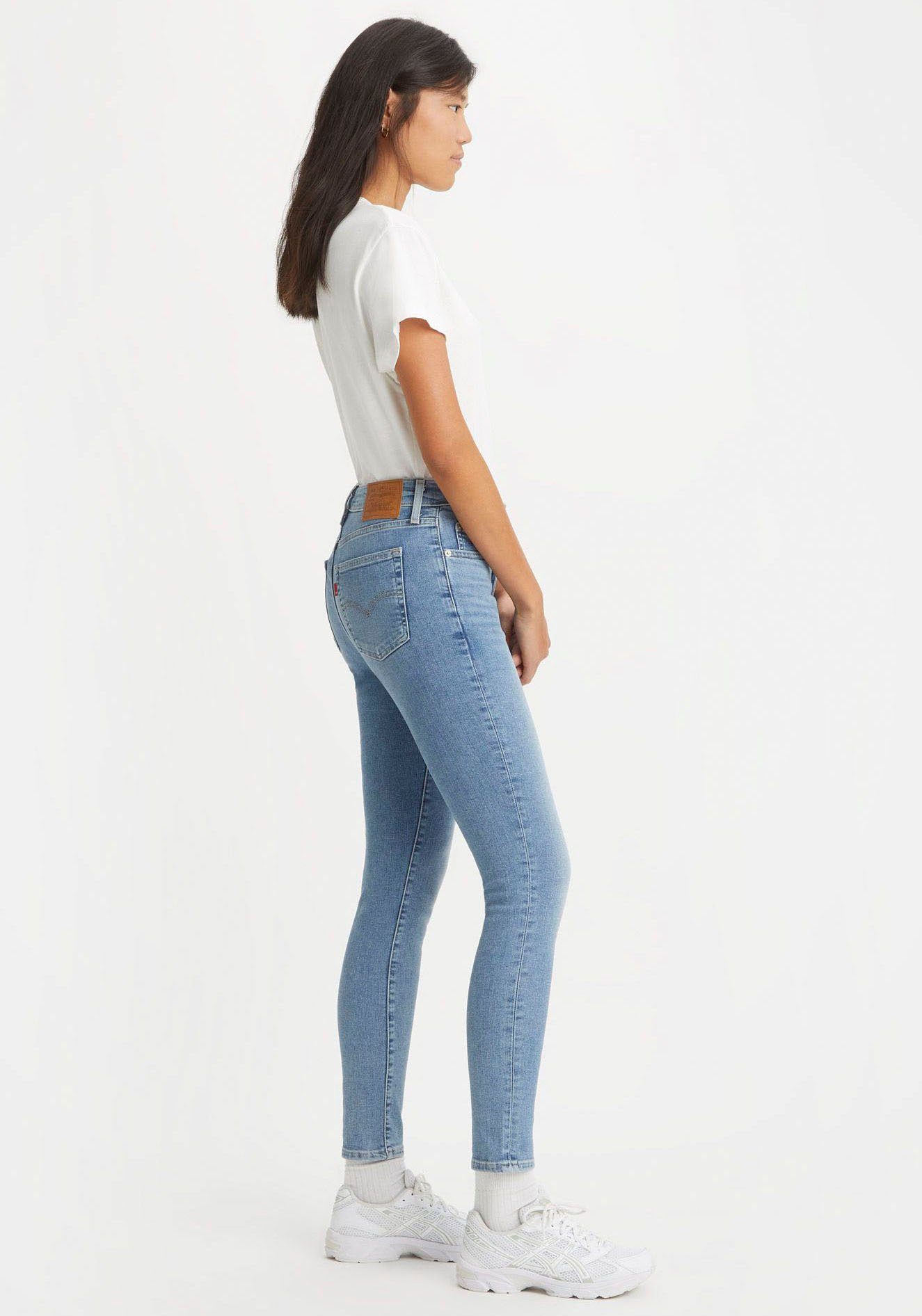 High Levi's® skinny hohem Skinny-fit-Jeans rise blue used-denim mit 721 Bund