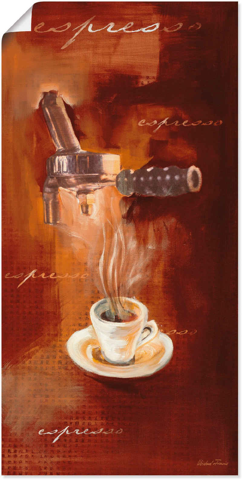 Artland Wandbild Espresso I, Getränke (1 St), als Alubild, Outdoorbild, Leinwandbild, Poster, Wandaufkleber
