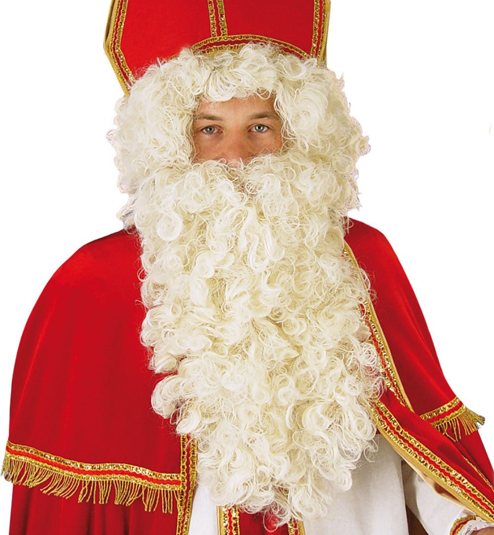 Kostüm-Perücke 2-tlg Weihnachtsmann Santa Claus Nikolaus Perücke mit Bart