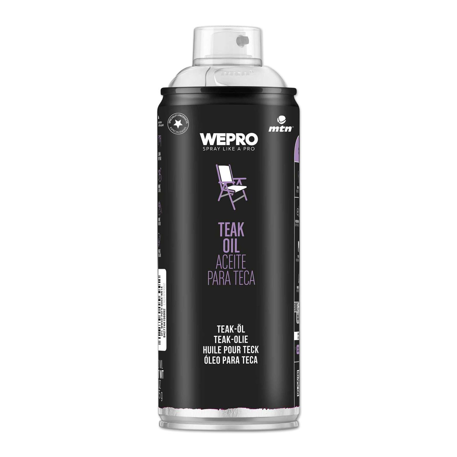 MTN Sprühlack Teak Öl Spray 400ml Holzpflege Holzschutz Teak Tropenholz farblos MTN