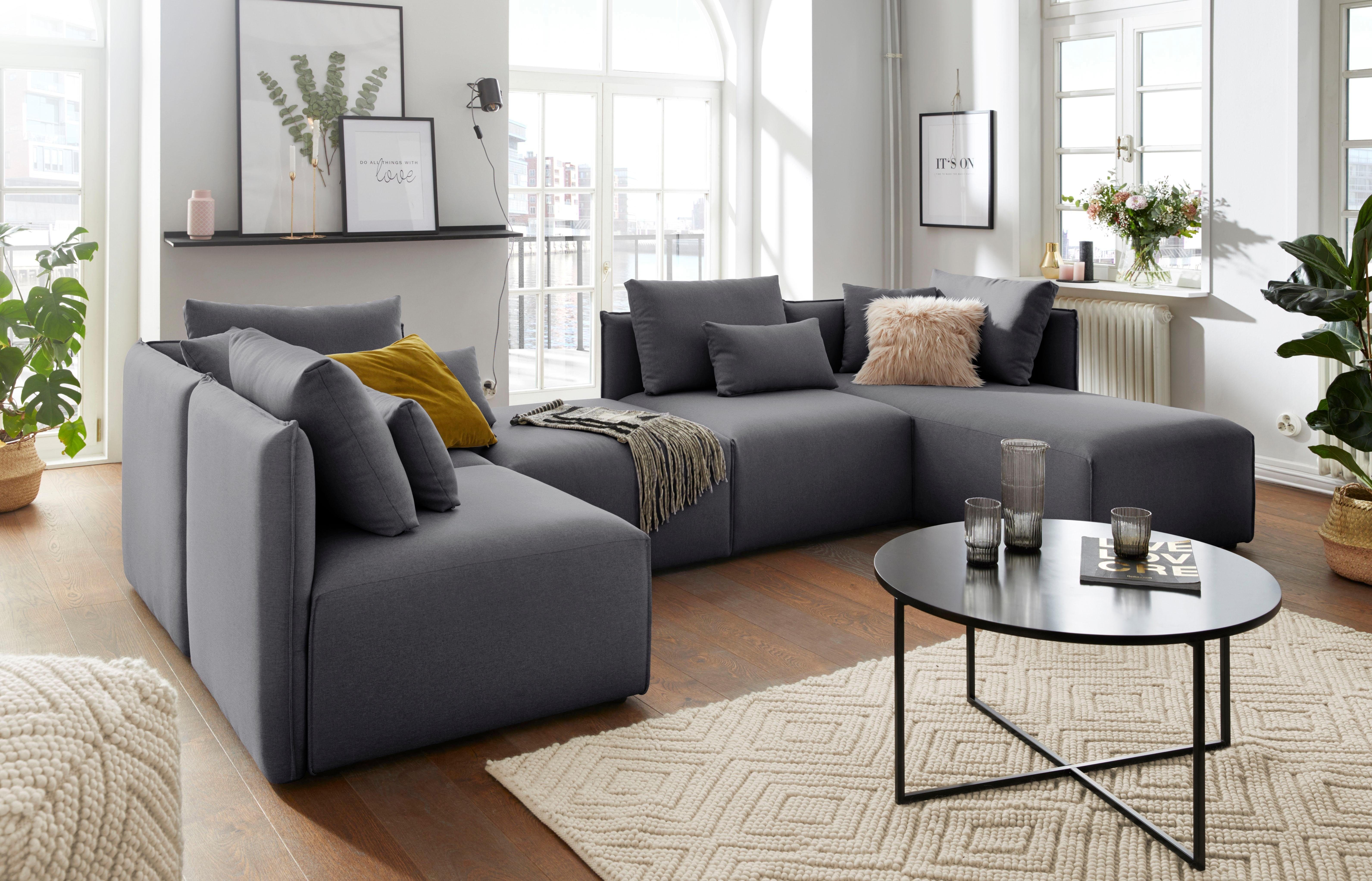 andas Wohnlandschaft "Nöre U-Form" 5 Teile, in vielen Bezugsqualitäten und günstig online kaufen