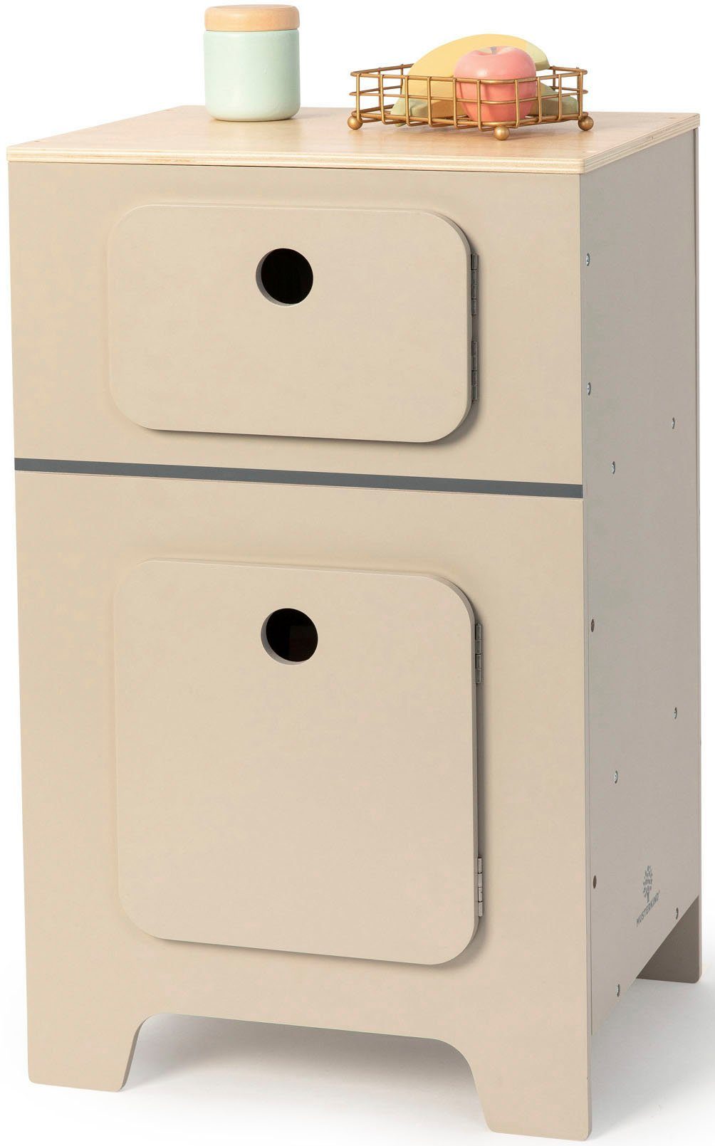 MUSTERKIND® Kinder-Kühlschrank Mix & Match, warmgrau/natur, FSC® - schützt günstig online kaufen